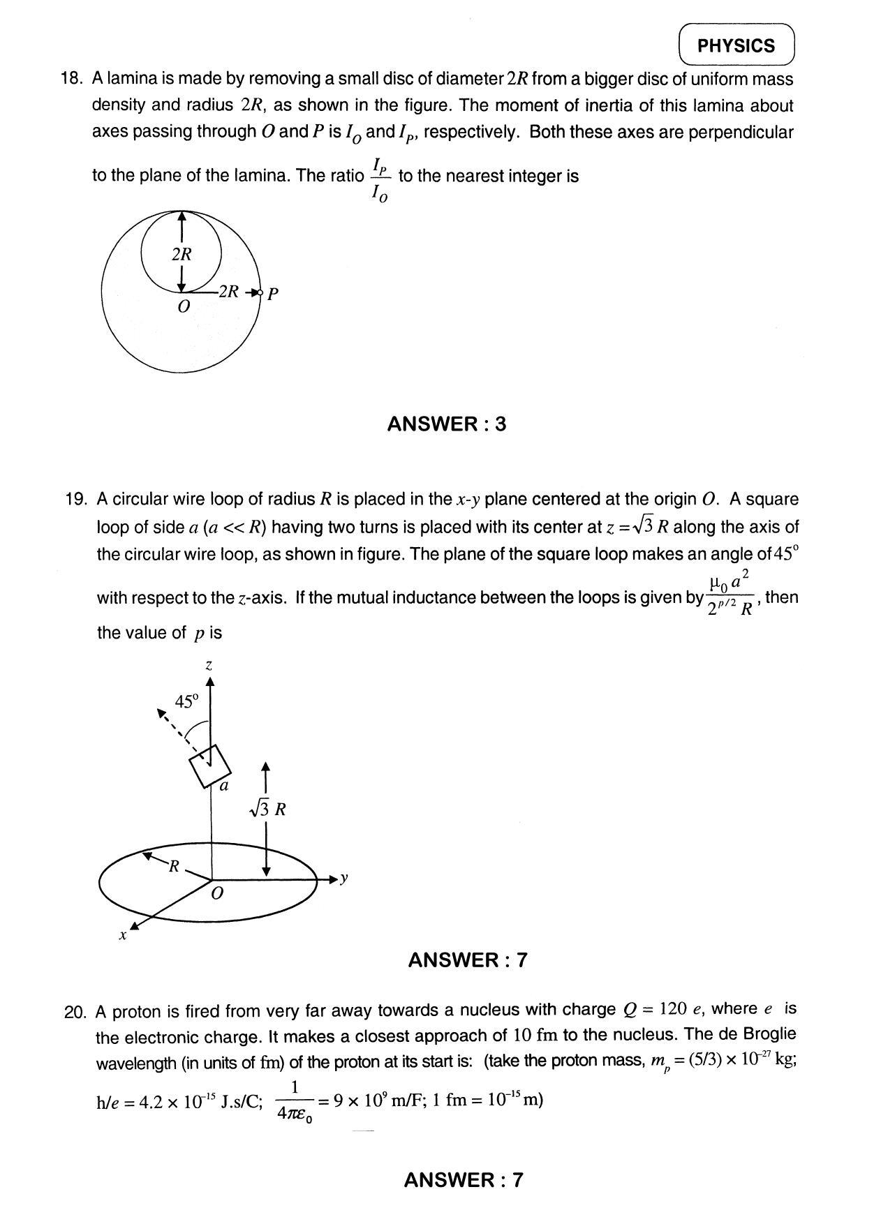 JEE 2012 Paper I Question Paper - Page 11