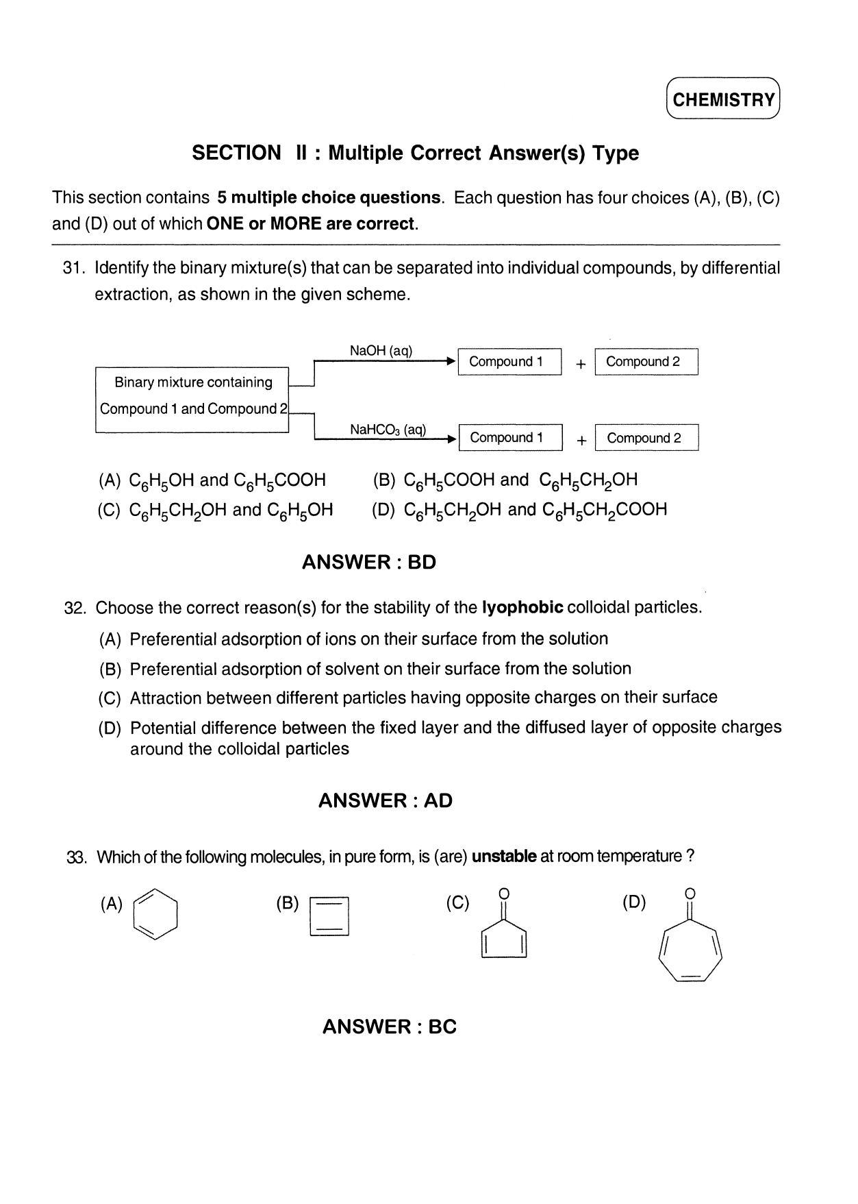 JEE 2012 Paper I Question Paper - Page 15