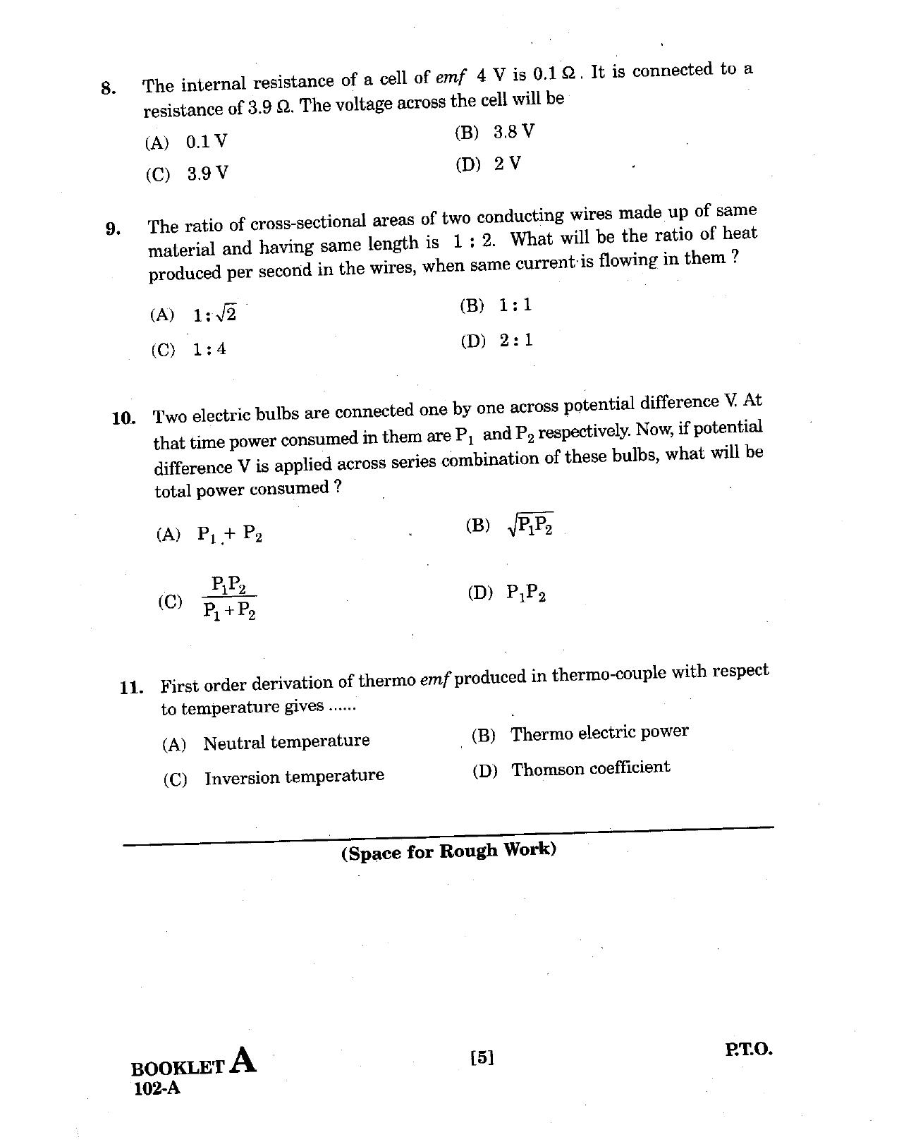 GUJCET 2008 Physics & Chemistry Question Paper - Page 3