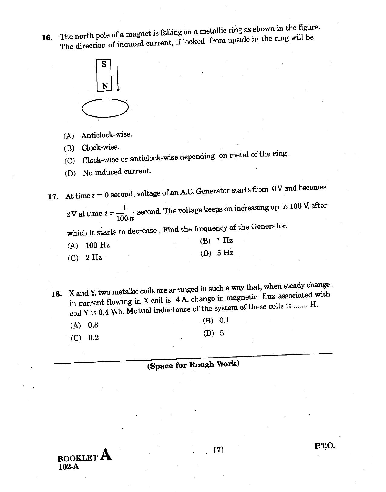 GUJCET 2008 Physics & Chemistry Question Paper - Page 5
