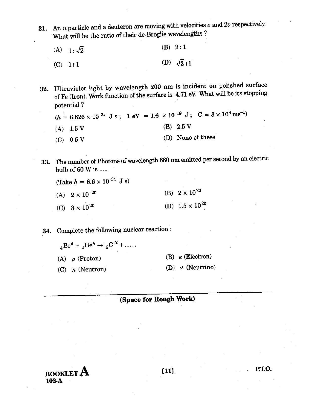 GUJCET 2008 Physics & Chemistry Question Paper - Page 9