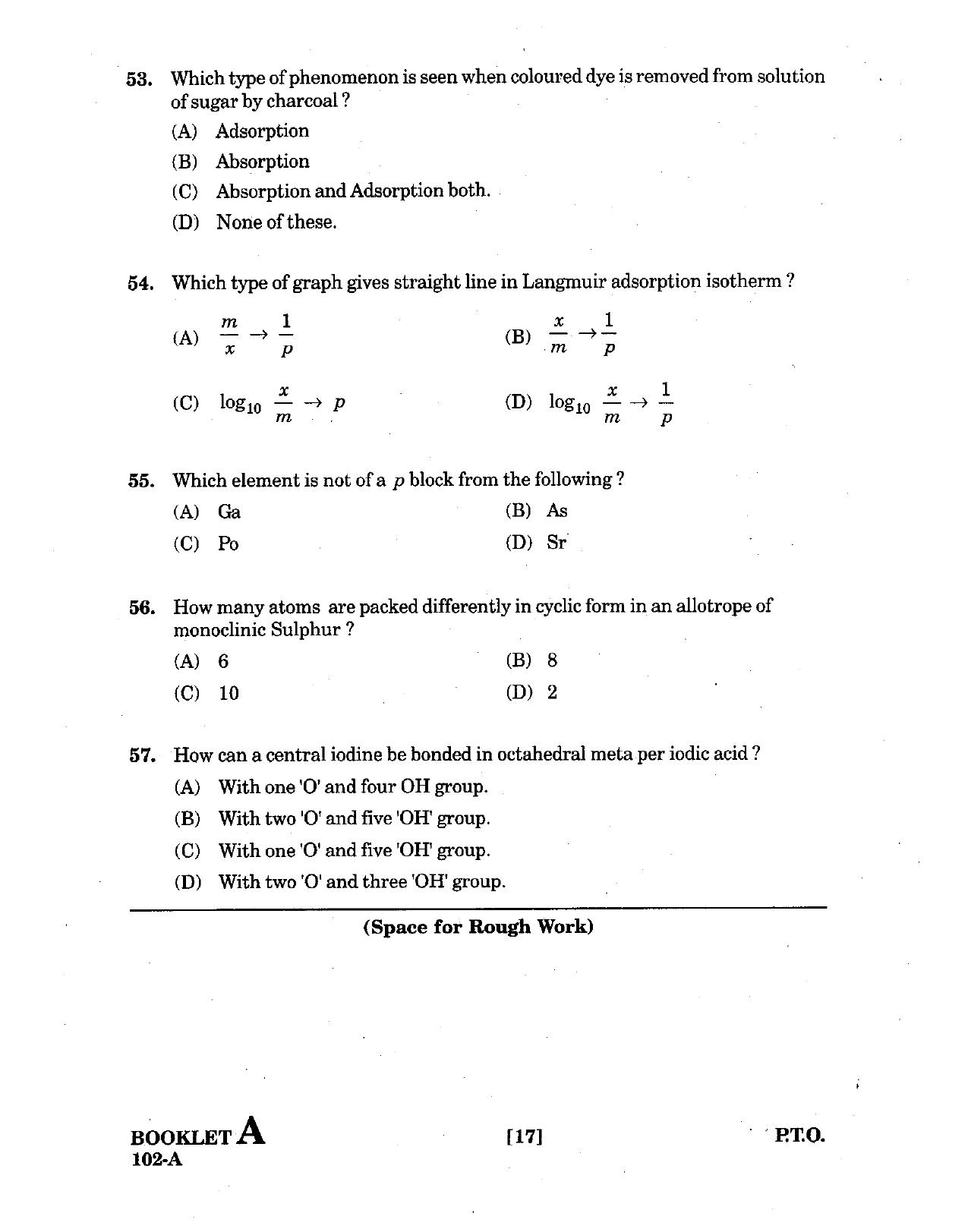 GUJCET 2008 Physics & Chemistry Question Paper - Page 15