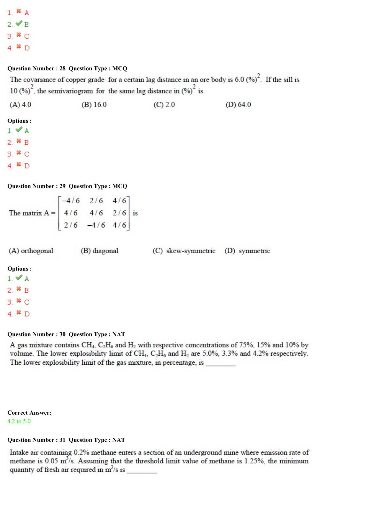 GATE 2015 Mining Engineering (MN) Question Paper with Answer Key - Page 9