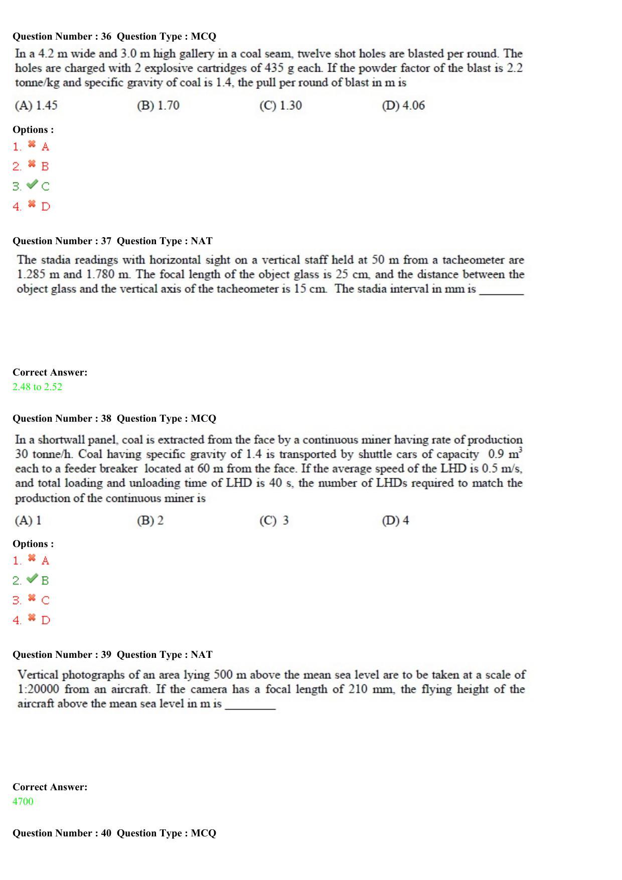 GATE 2015 Mining Engineering (MN) Question Paper with Answer Key - Page 11