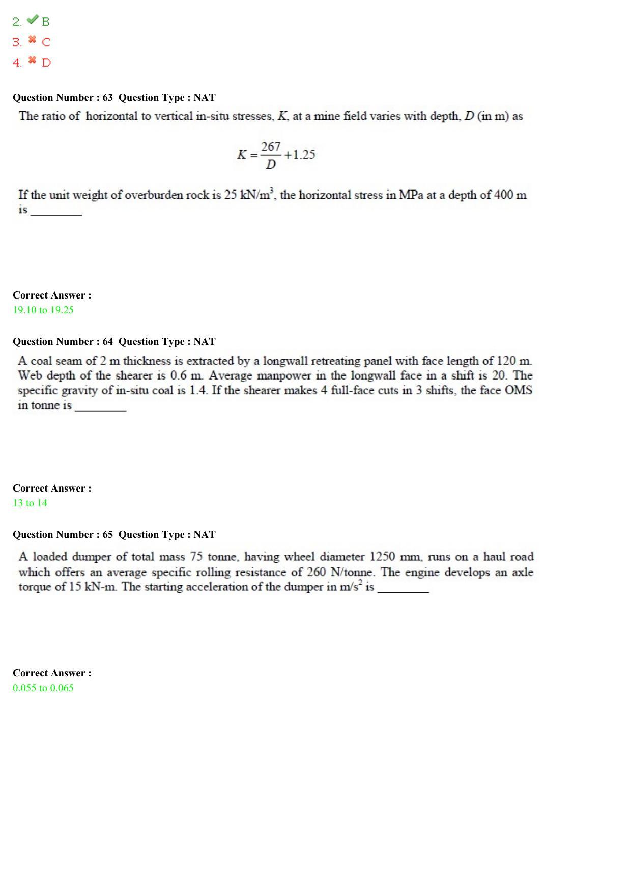 GATE 2015 Mining Engineering (MN) Question Paper with Answer Key - Page 21