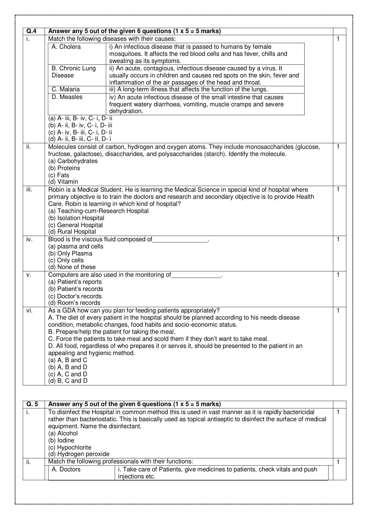 CBSE Class 10 (Skill Education) Health Care 2024 Sample Paper - Page 5
