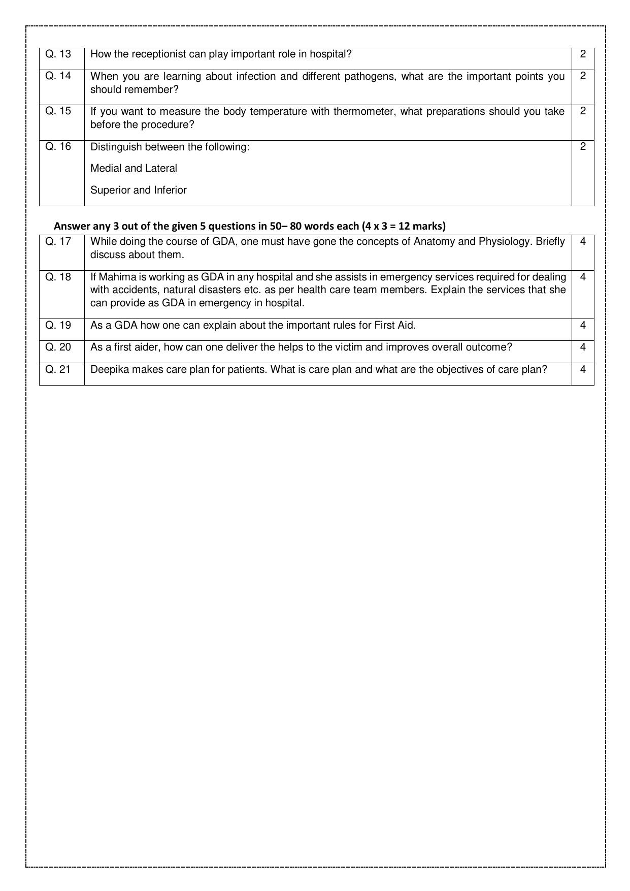 CBSE Class 10 (Skill Education) Health Care 2024 Sample Paper - Page 7