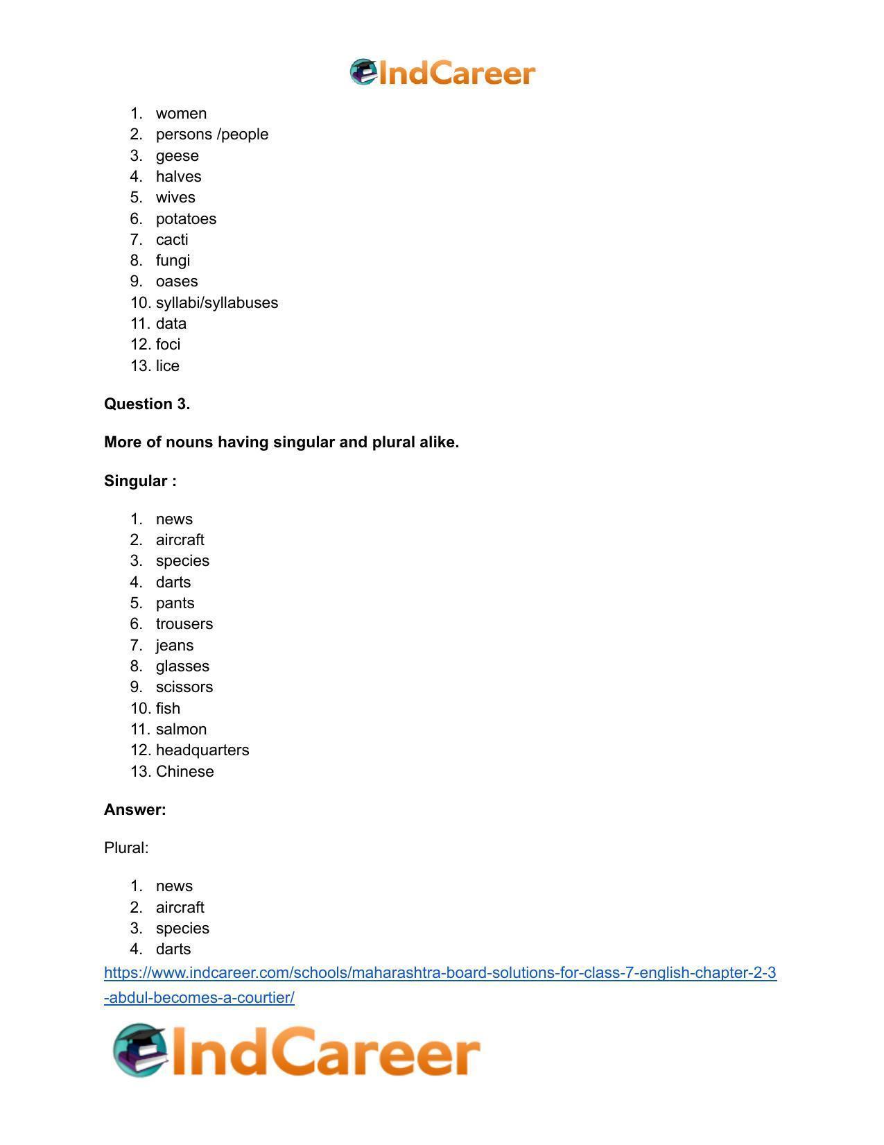 Maharashtra Board Solutions for Class 7- English: Chapter 2.3- Abdul Becomes a Courtier - Page 13