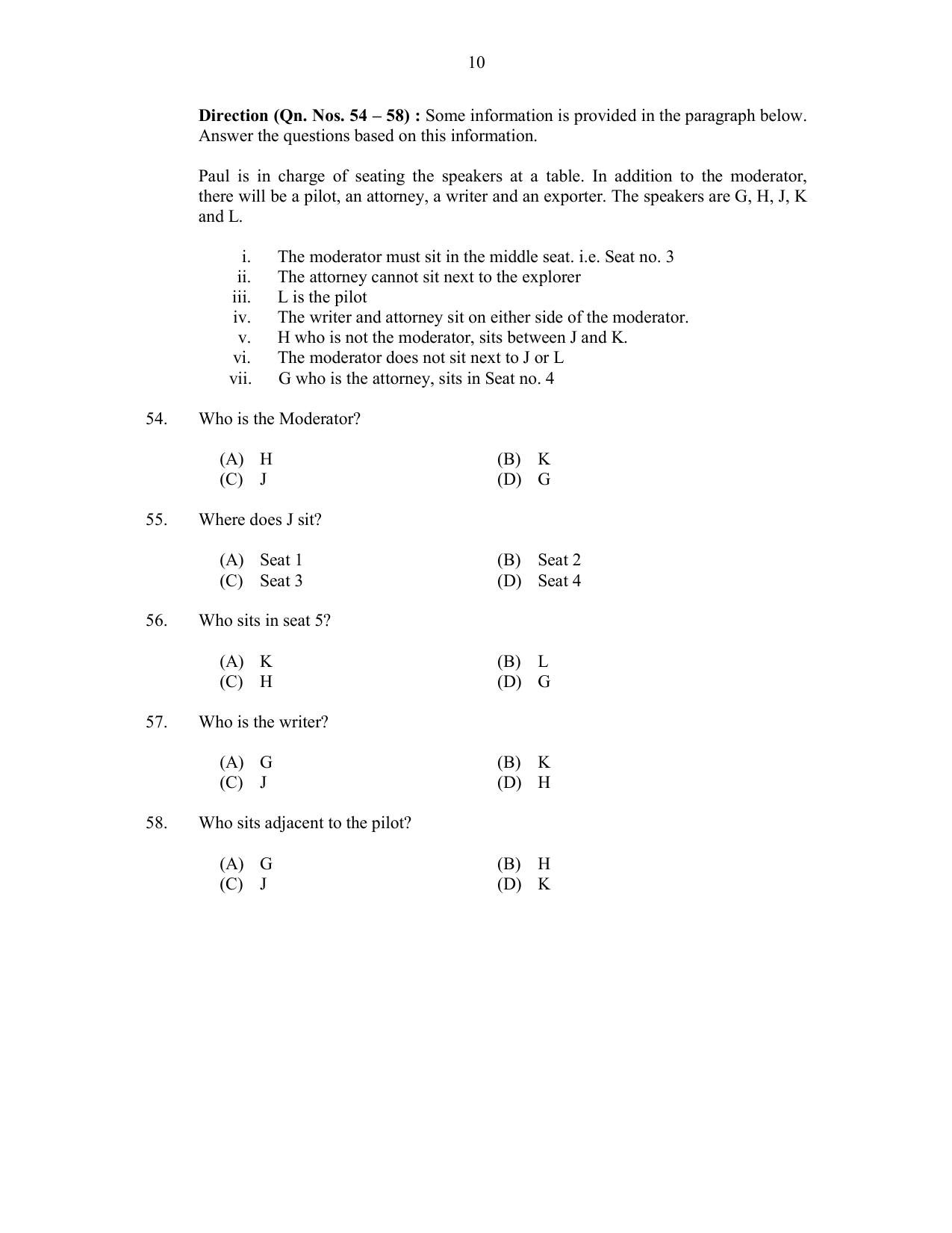 CUSAT CAT 2017 M.Voc. Technology And Mgt Question Paper - Page 10
