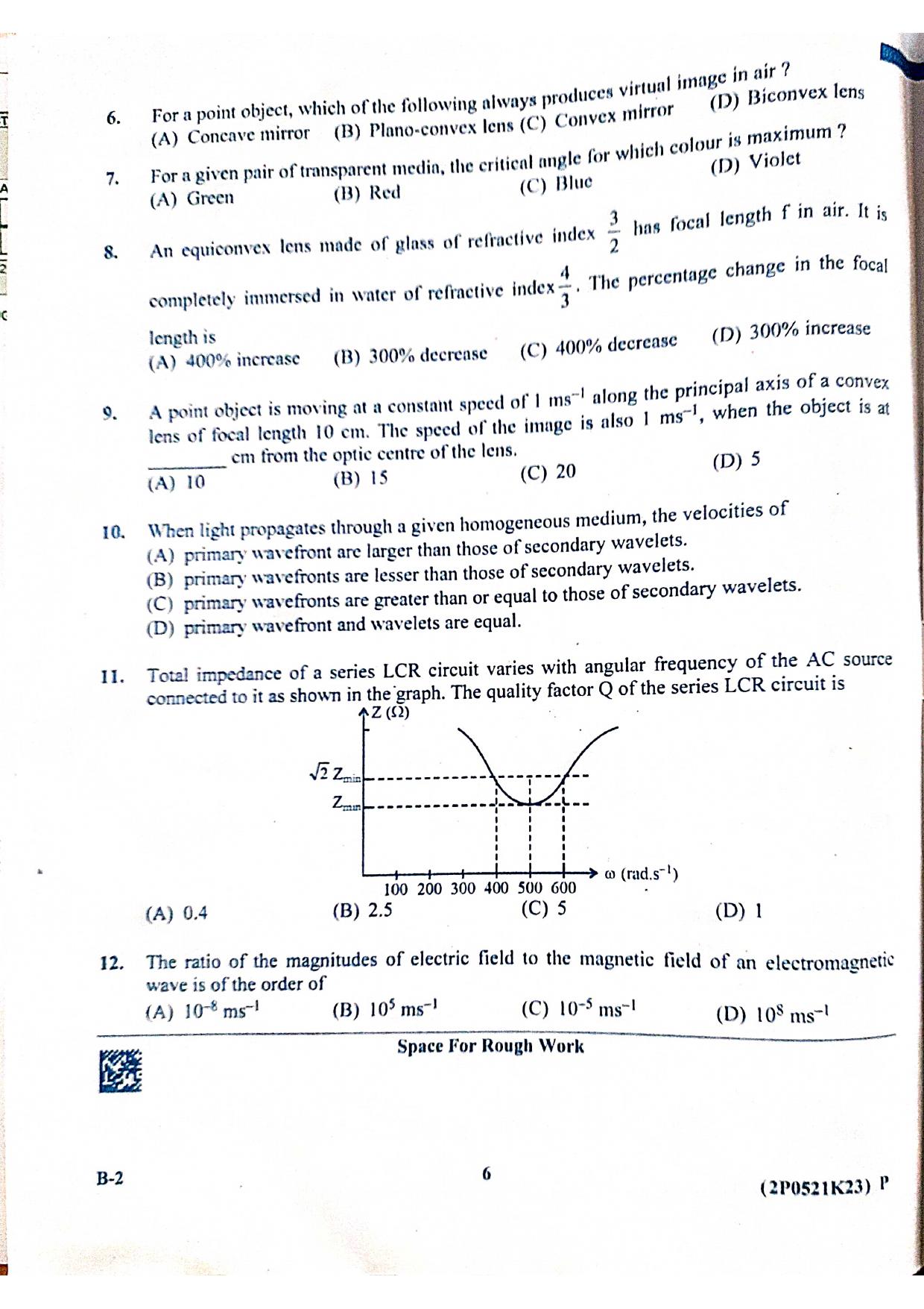 KCET 2023 Physics B2 Question Paper - Page 3