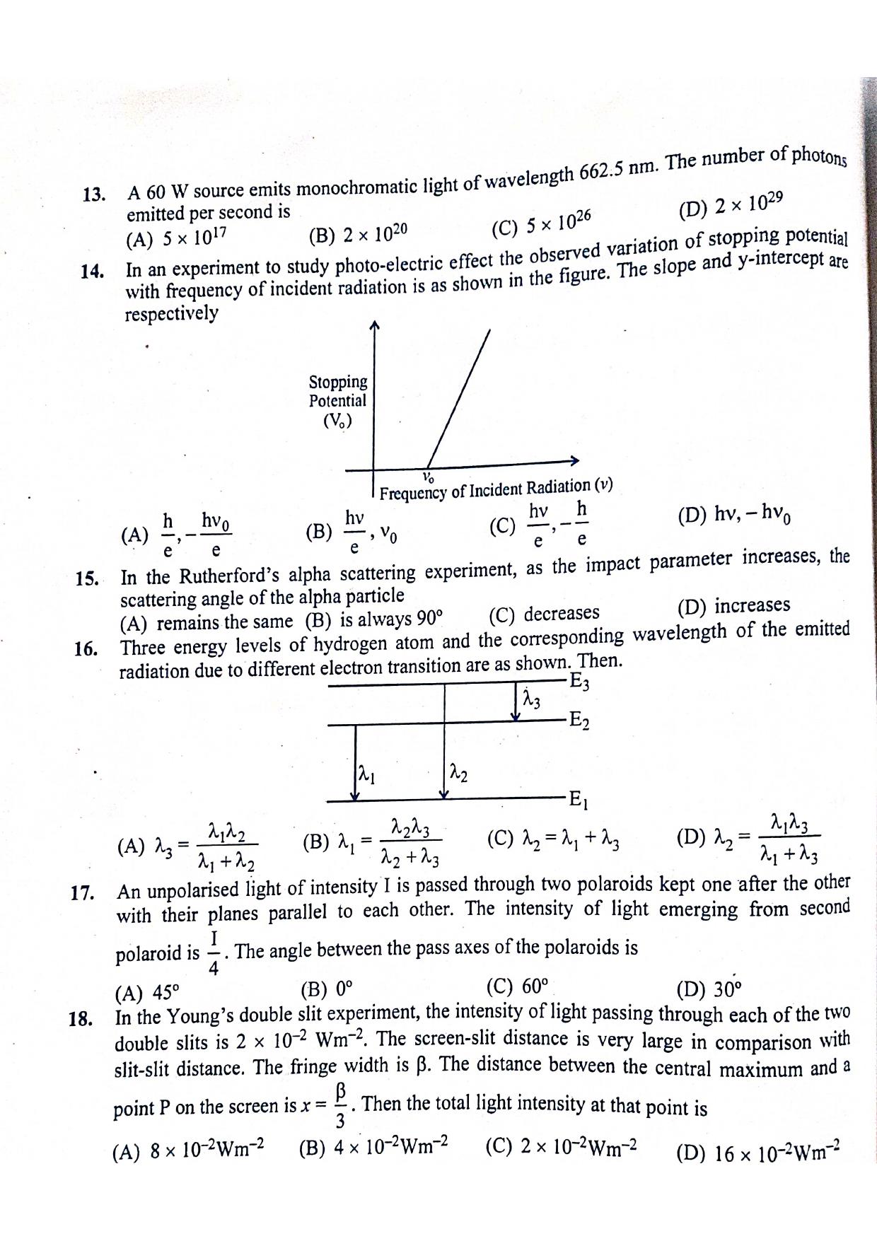 KCET 2023 Physics B2 Question Paper - Page 4