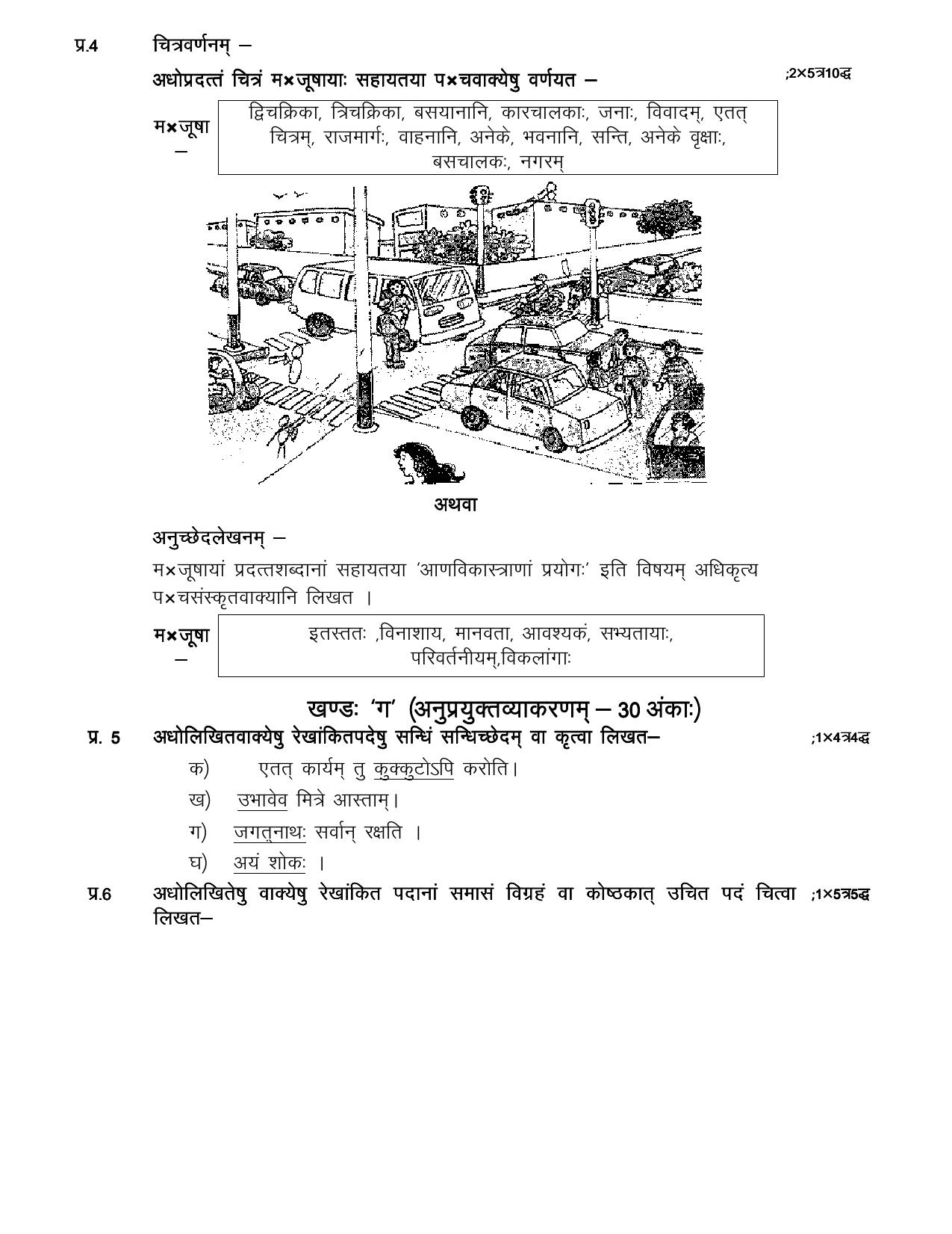 CBSE Worksheets for Class 10 Sanskrit Assignment 11 - Page 3