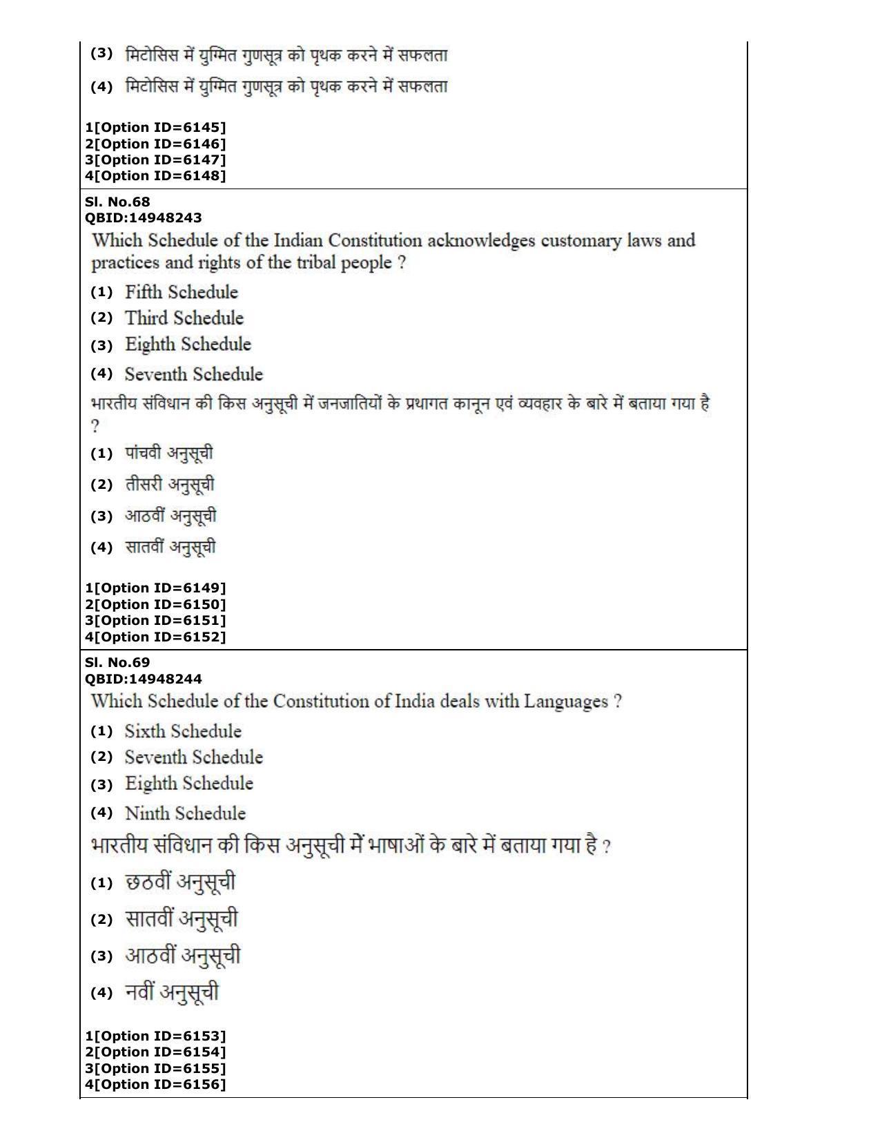 CUET (PG) 2022: PGQP-77 Anthropology (2-09-2022) Question Paper - Page 37
