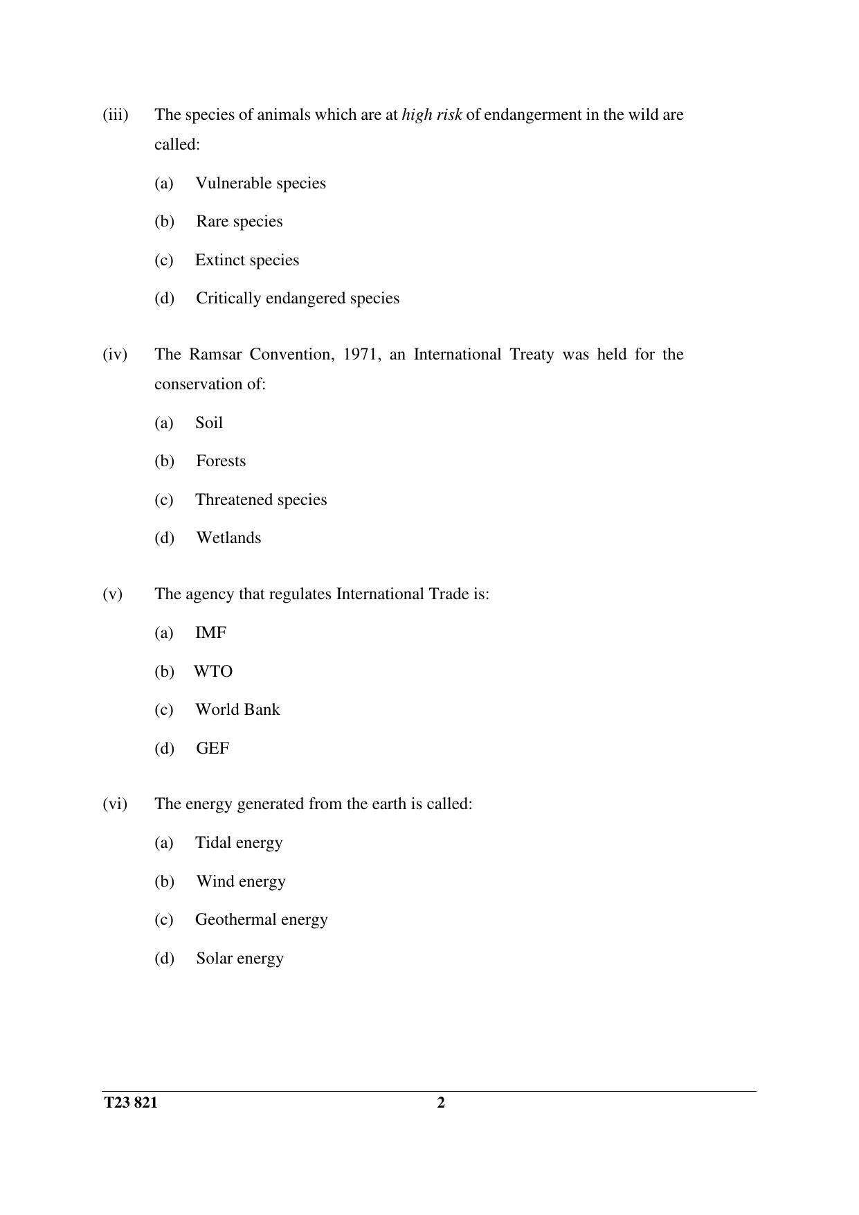 ICSE Class 10 ENVIRONMENTAL SCIENCE 2023 Question Paper - Page 2