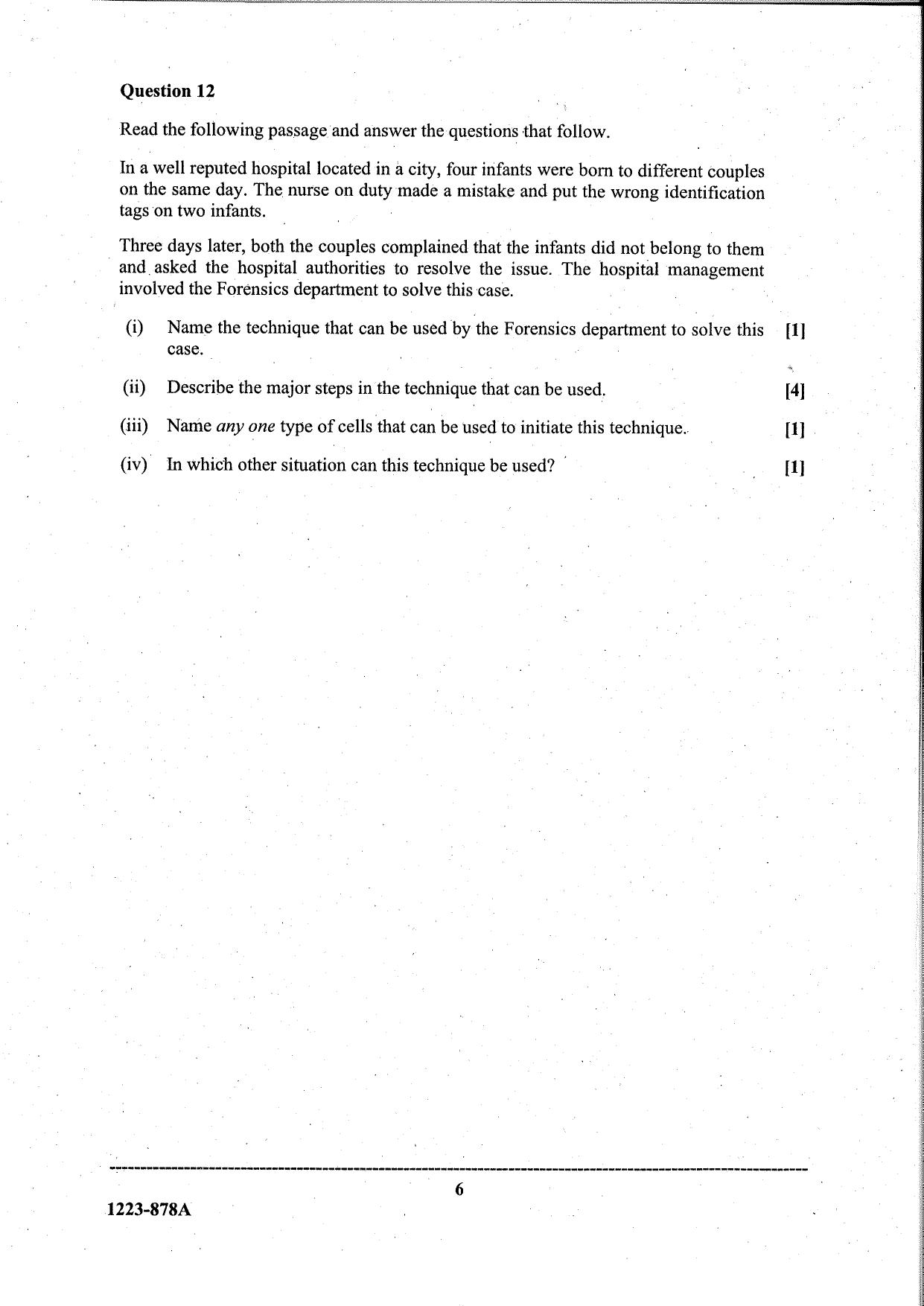 ISC Class 12 Biotechnology 2023 Question Paper - Page 6