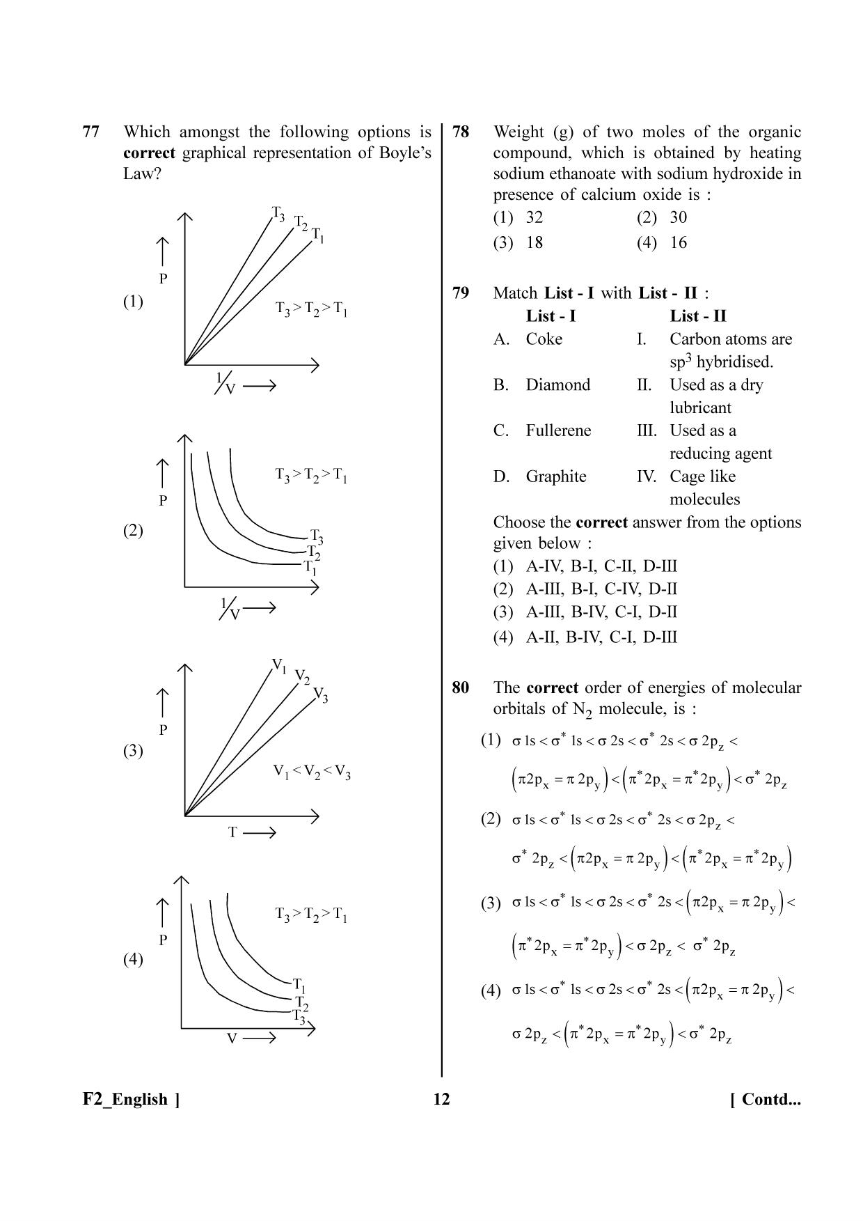 NEET 2023 F2 Question Paper - Page 12
