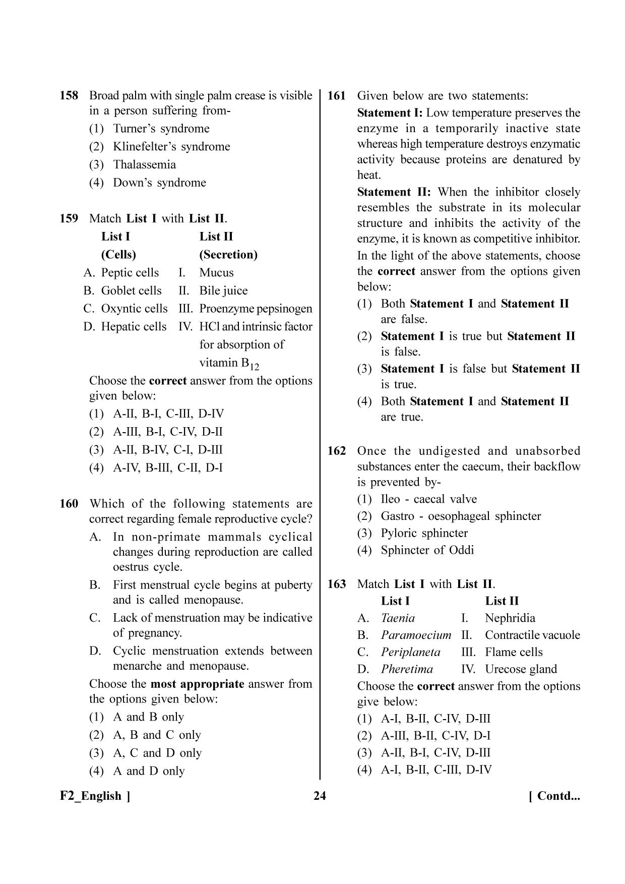 NEET 2023 F2 Question Paper - Page 24