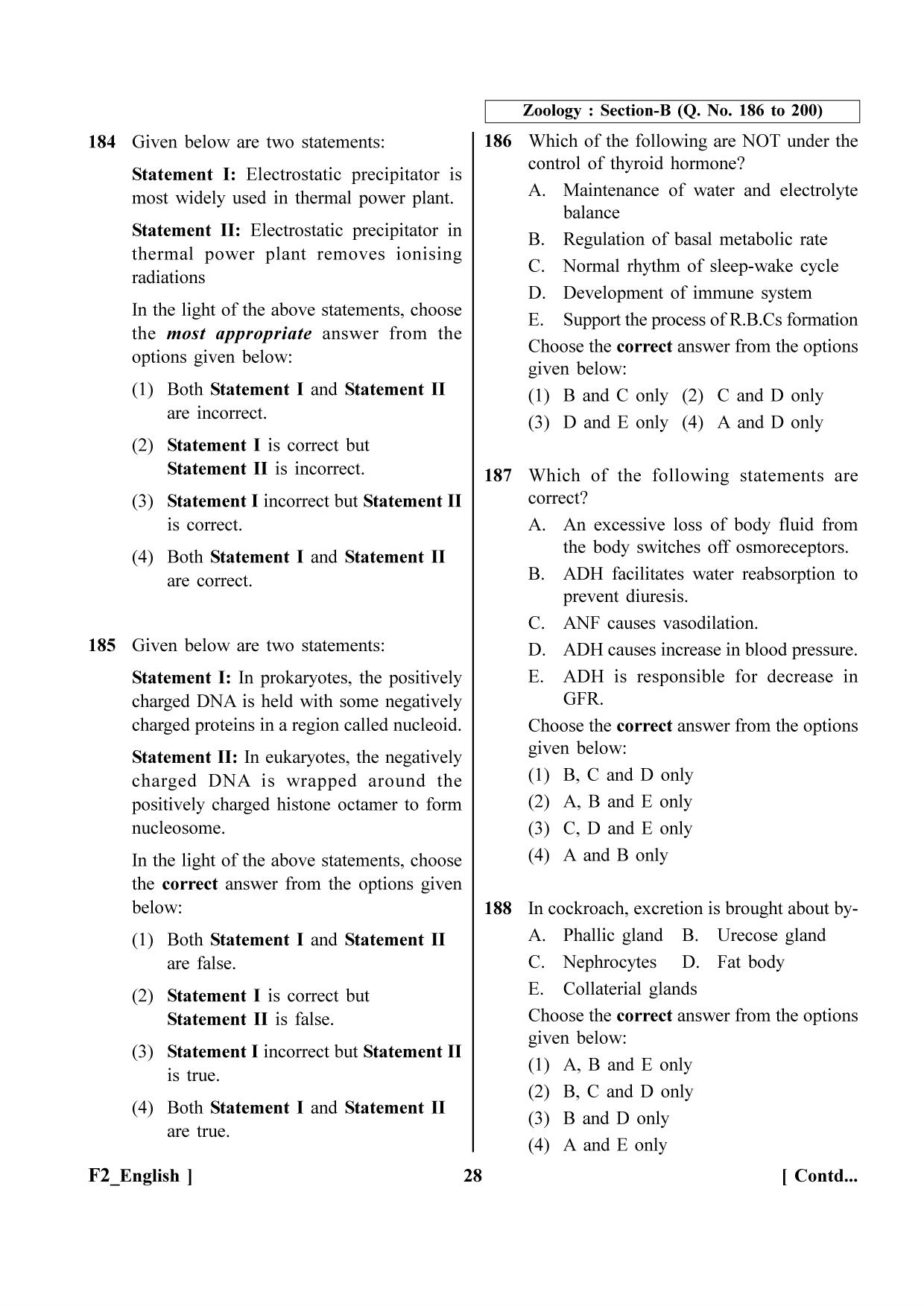 NEET 2023 F2 Question Paper - Page 28