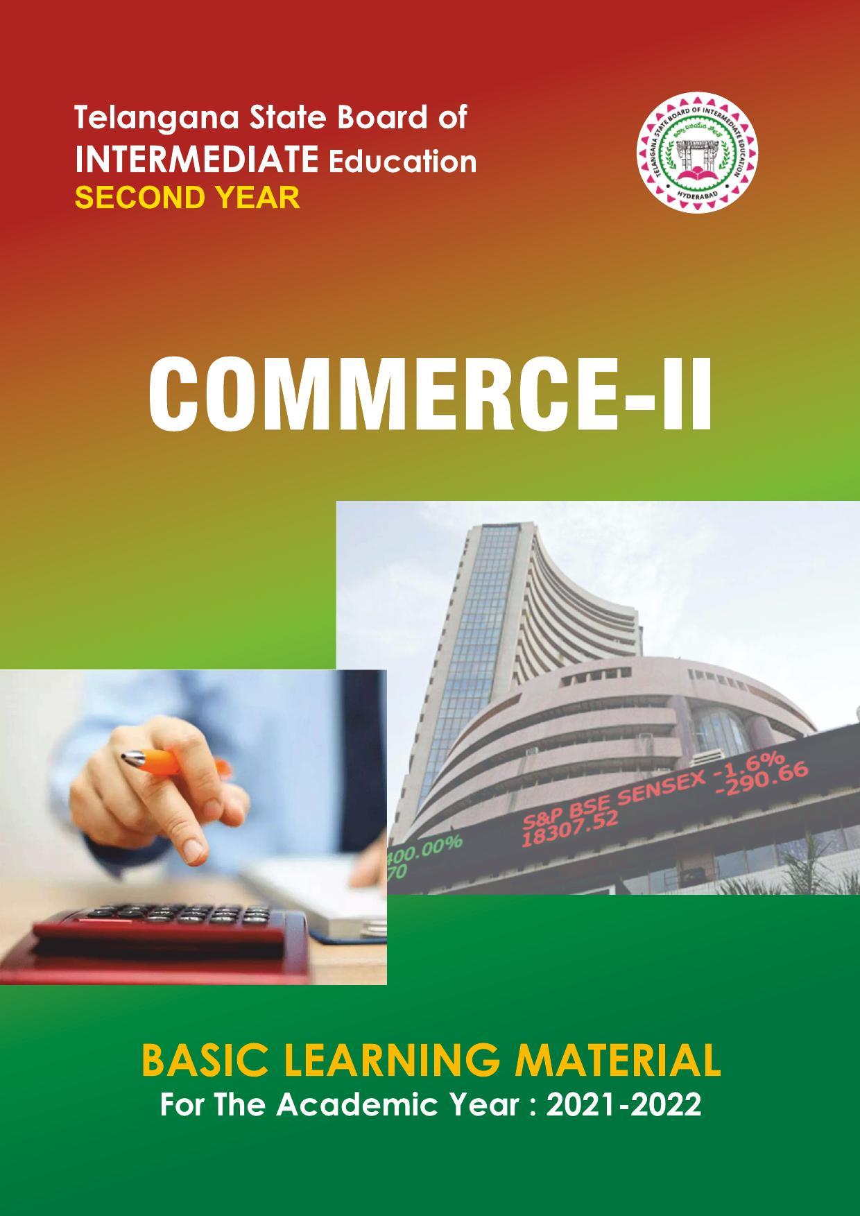 TS SCERT Inter 2nd Year Commerce &Accts II yr EM Path 1 (Telugu Medium) Text Book - Page 1