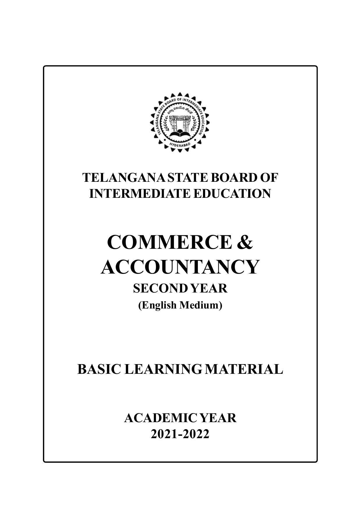 TS SCERT Inter 2nd Year Commerce &Accts II yr EM Path 1 (Telugu Medium) Text Book - Page 2