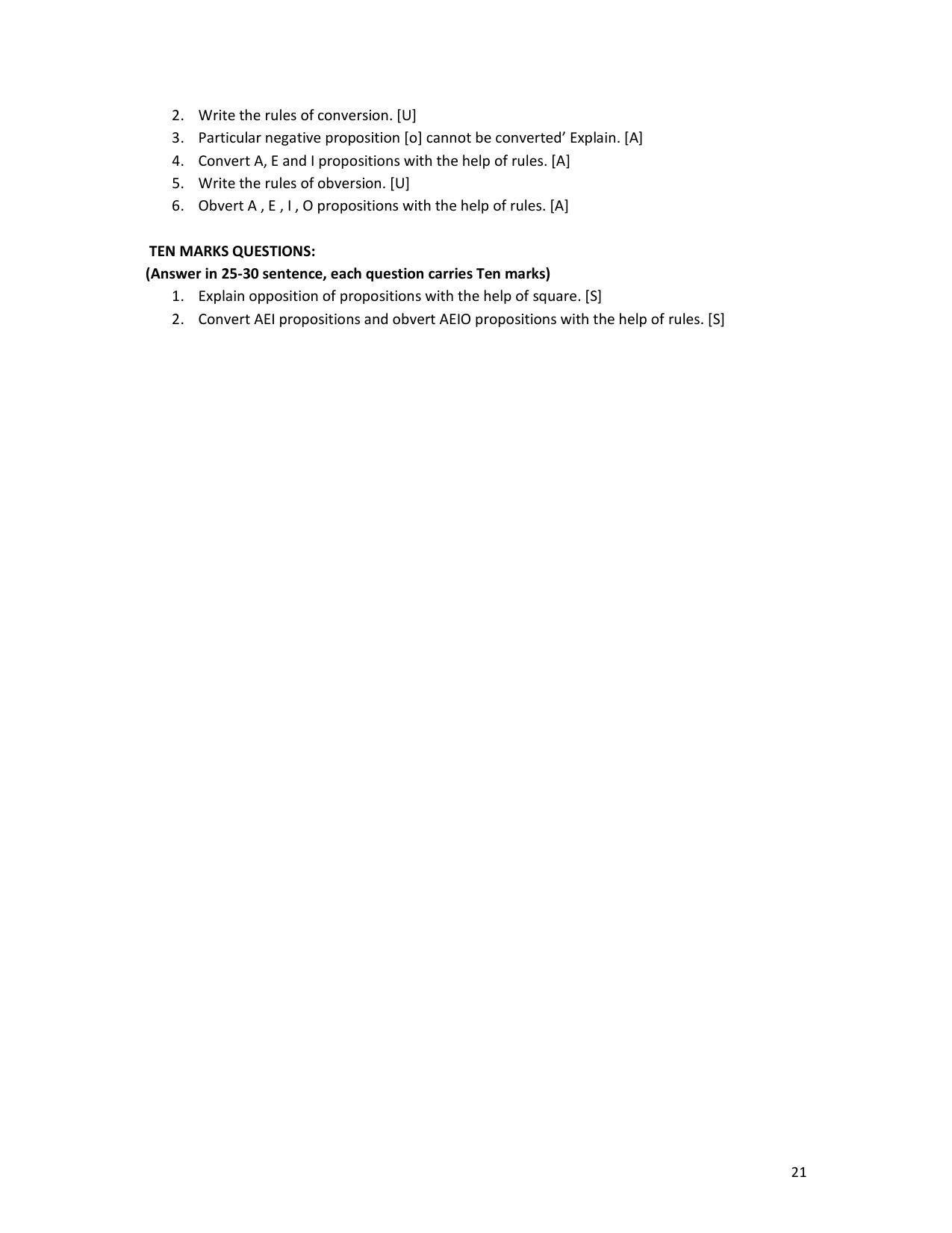 Karnataka 1st PUC Question Bank for Logic - Page 21