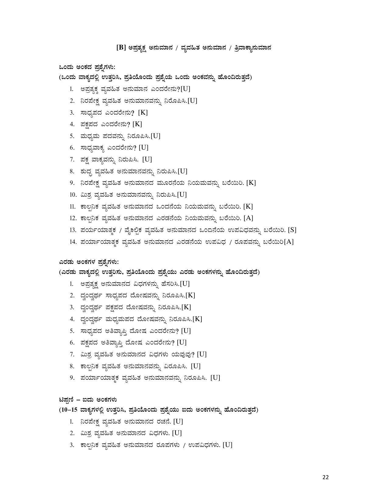 Karnataka 1st PUC Question Bank for Logic - Page 22