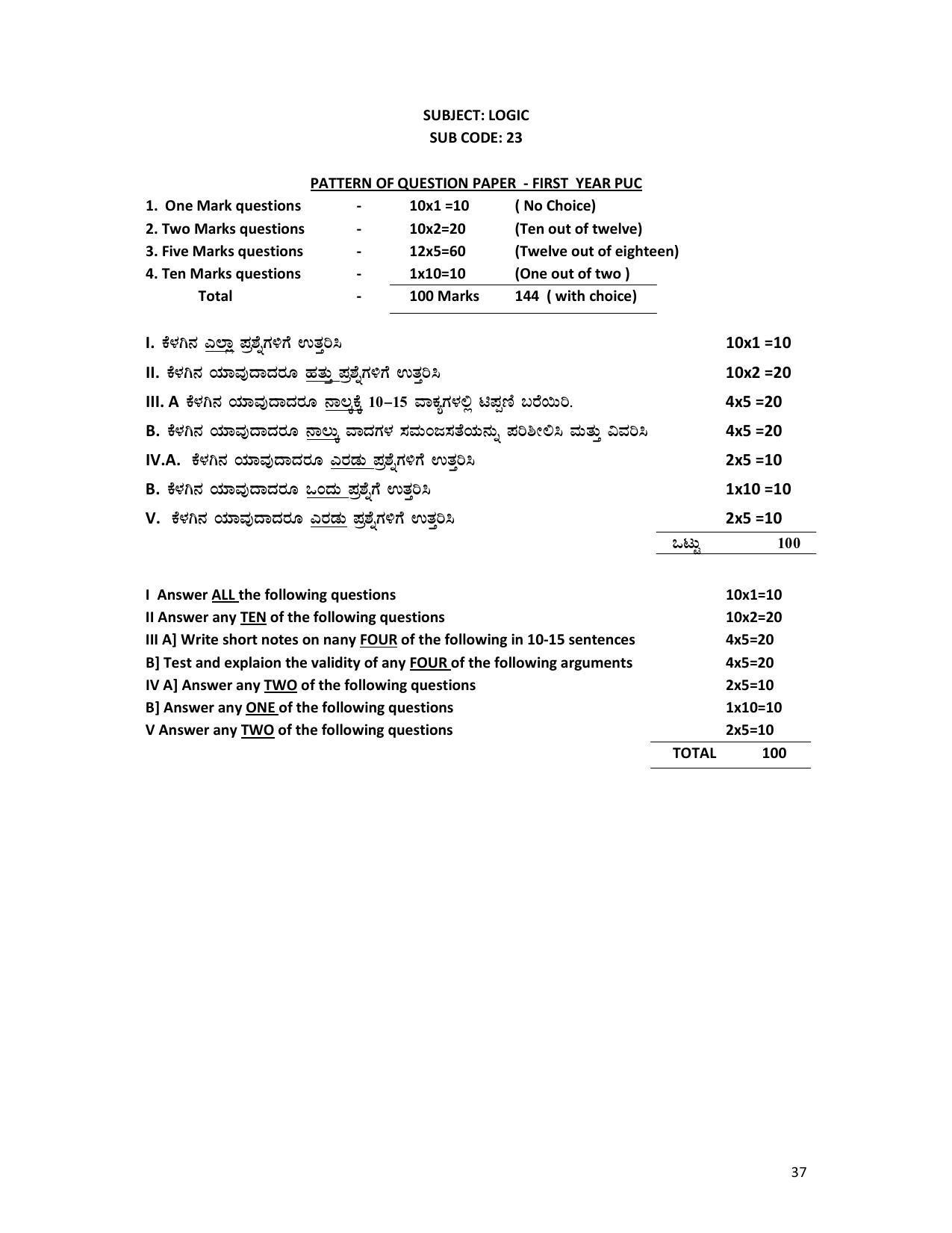 Karnataka 1st PUC Question Bank for Logic - Page 37