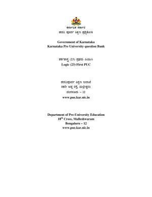 Karnataka 1st PUC Question Bank for Logic