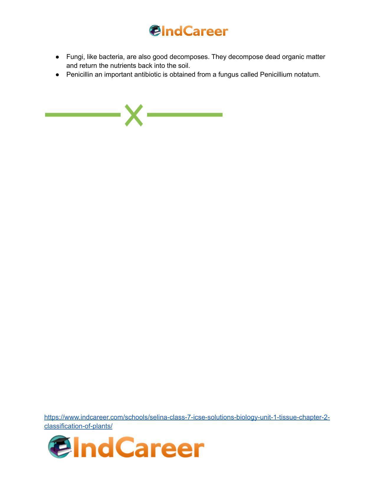 Selina Class 7 ICSE Solutions Biology (Unit 1) - Tissue: Chapter 2- Classification of Plants - Page 11