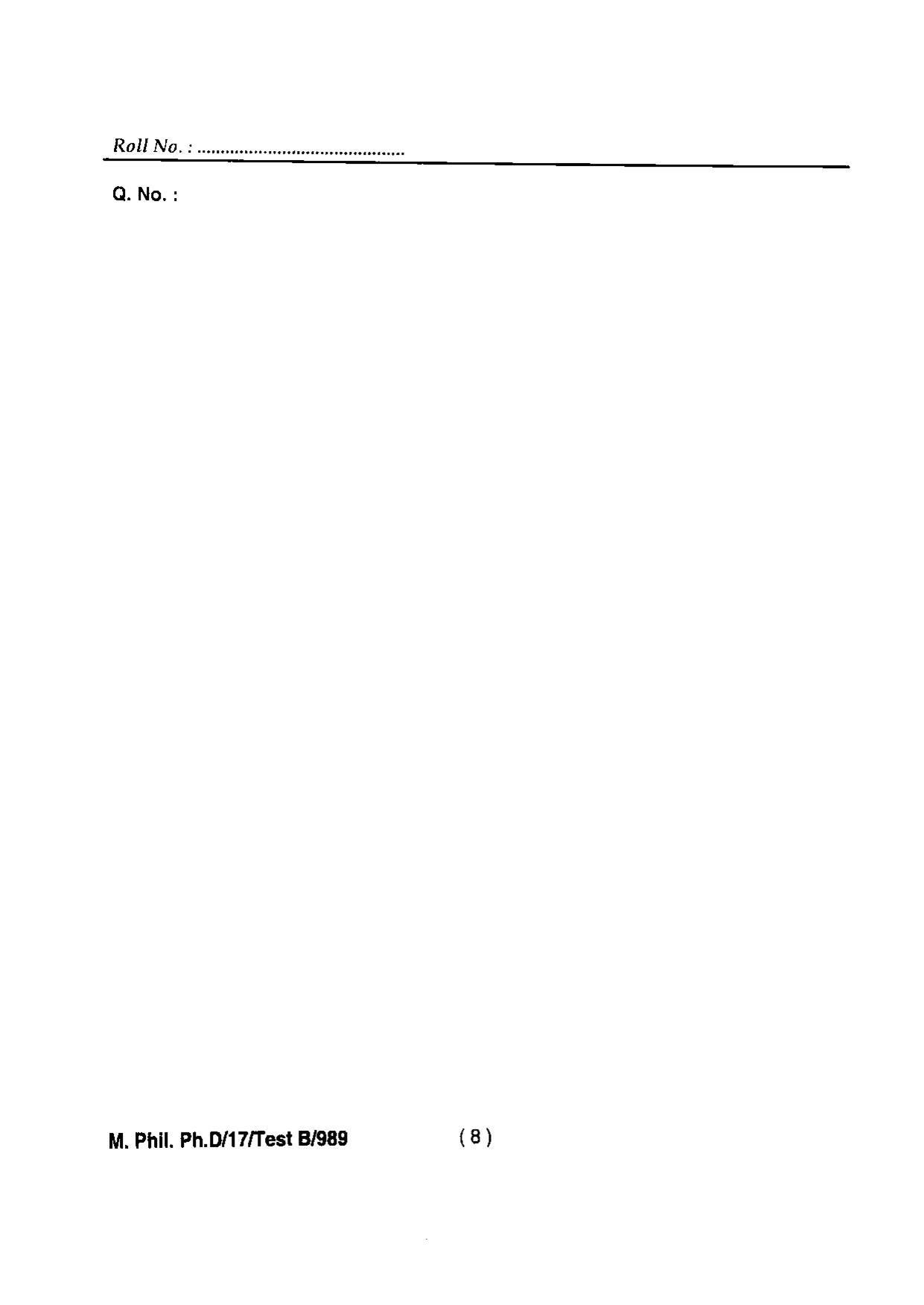 BHU RET(Agriculture) M.Phil. PH.D Environment & Sust. Dev 2017 Question Paper - Page 10
