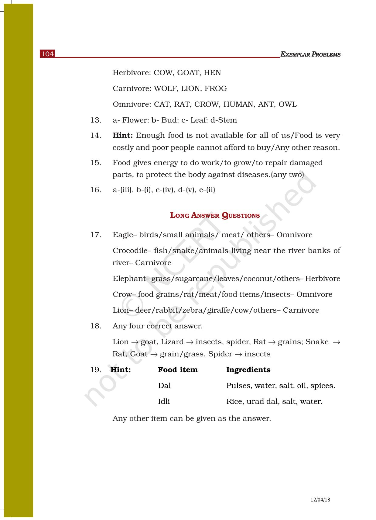 NCERT Exemplar Class 6: Science - Answers - Page 2
