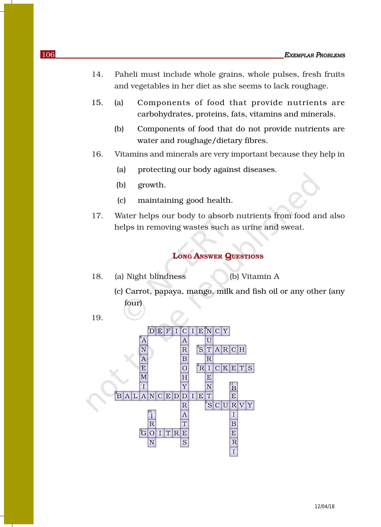 NCERT Exemplar Class 6: Science - Answers - Page 4