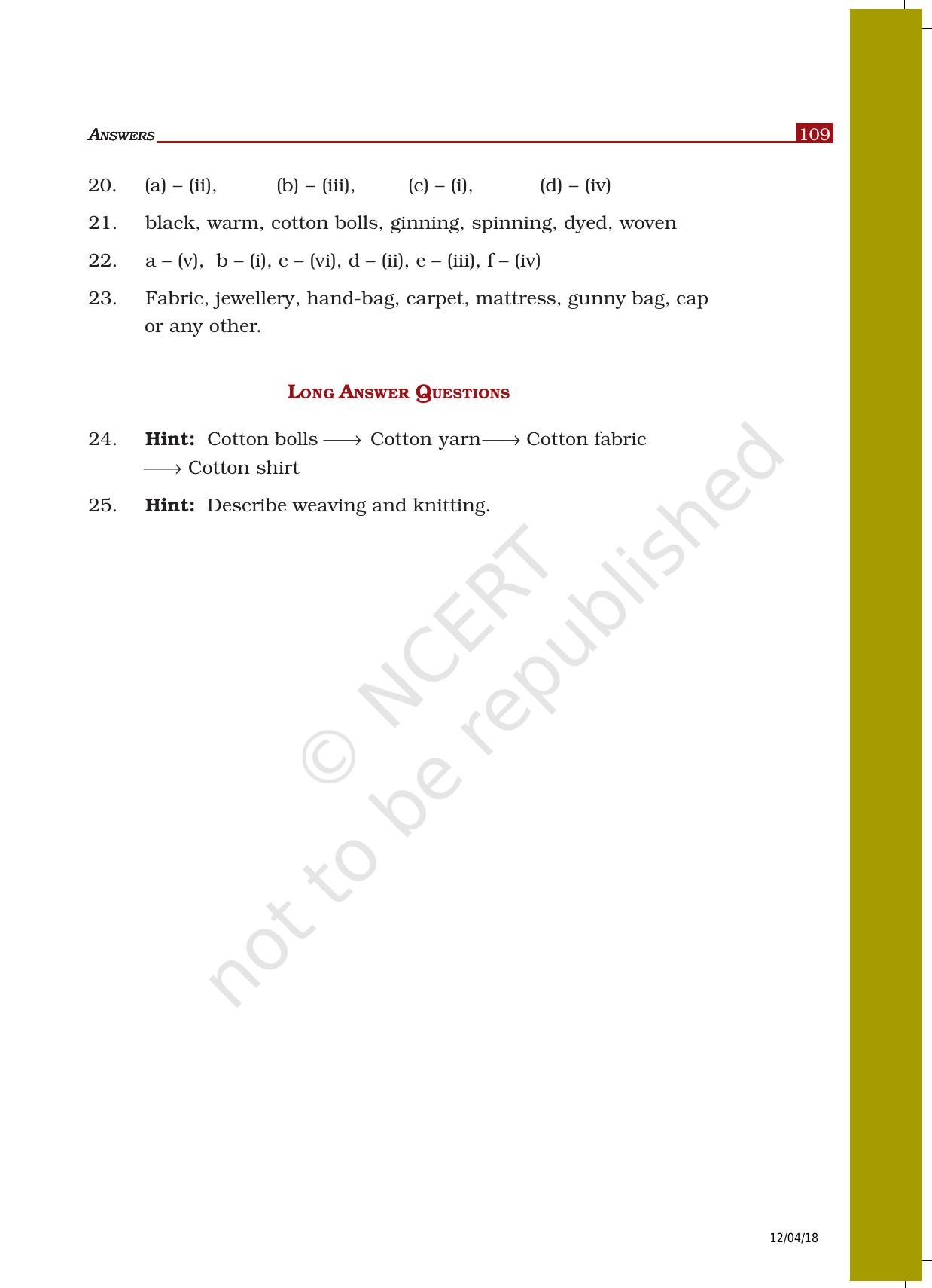 NCERT Exemplar Class 6: Science - Answers - Page 7