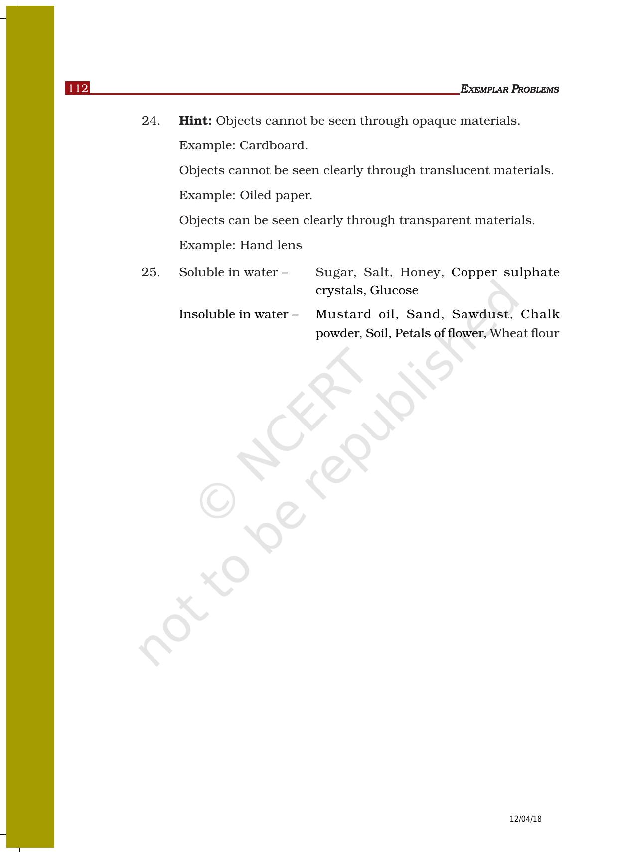 NCERT Exemplar Class 6: Science - Answers - Page 10