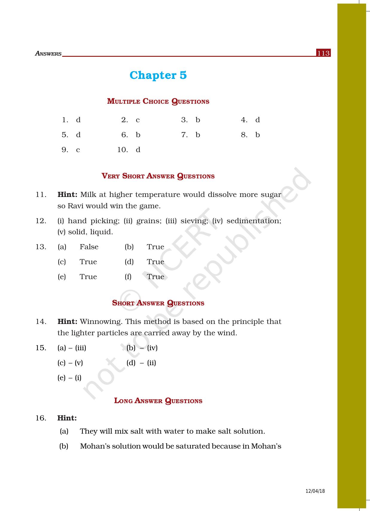 NCERT Exemplar Class 6: Science - Answers - Page 11