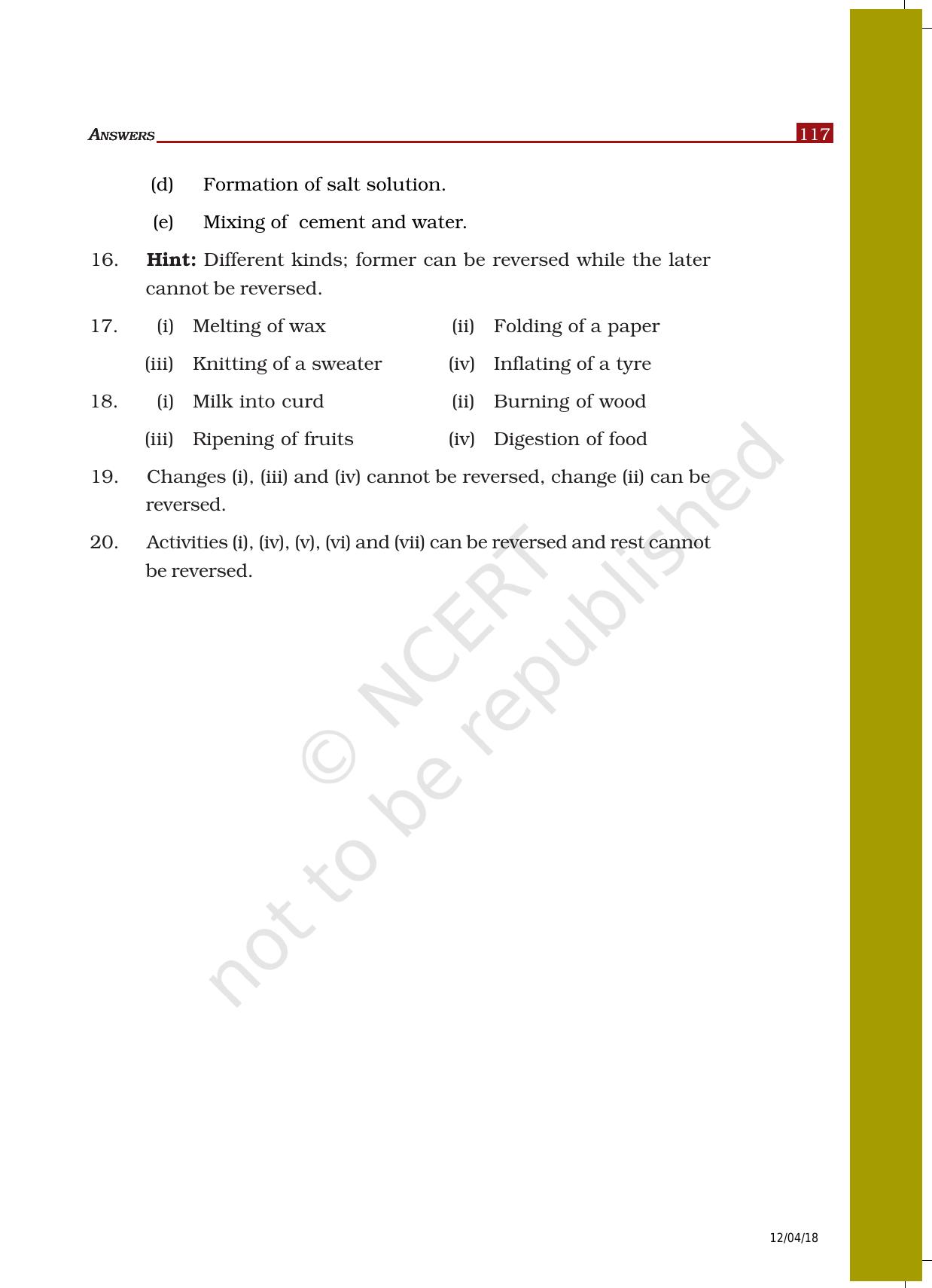NCERT Exemplar Class 6: Science - Answers - Page 15