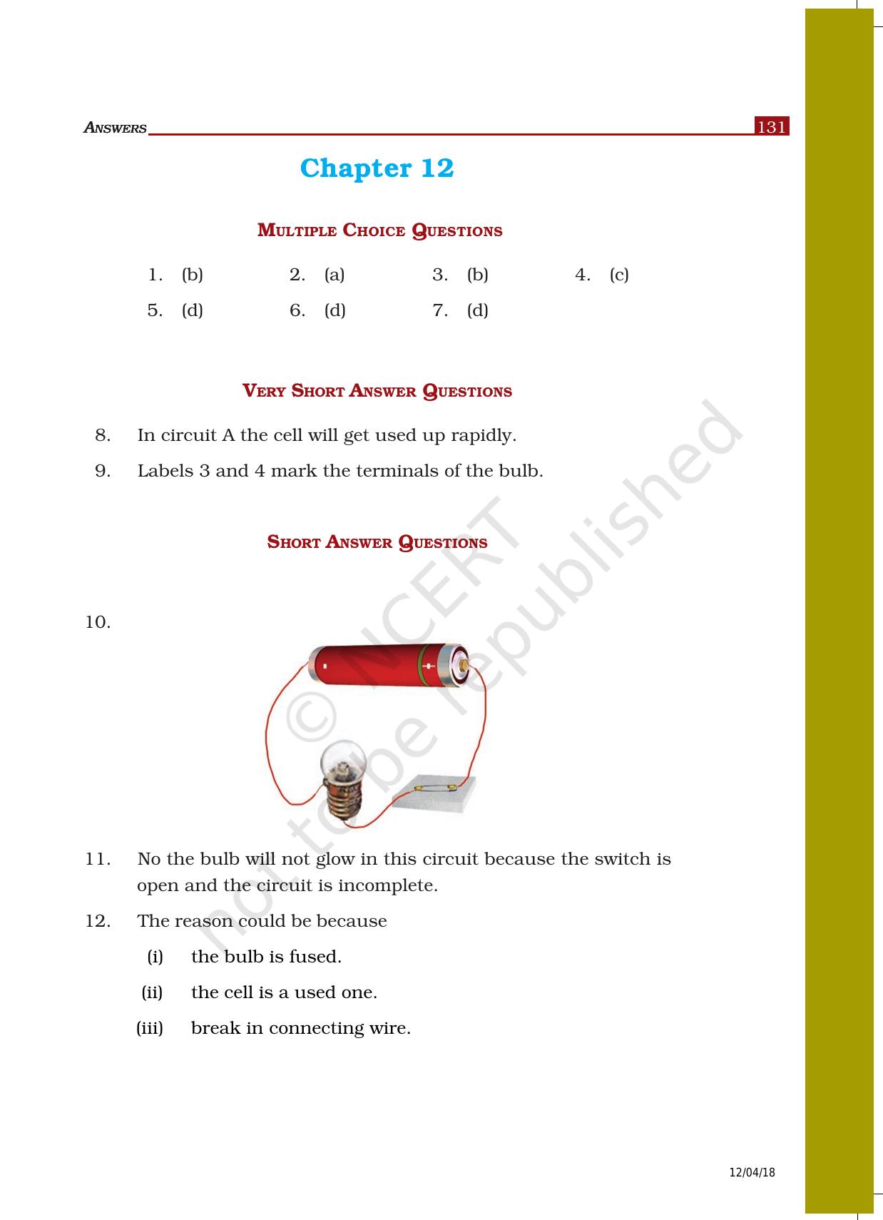 NCERT Exemplar Class 6: Science - Answers - Page 29