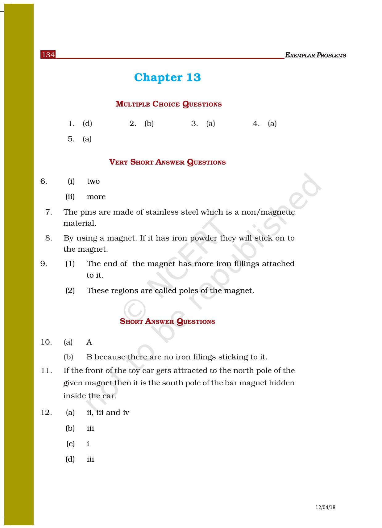 NCERT Exemplar Class 6: Science - Answers - Page 32