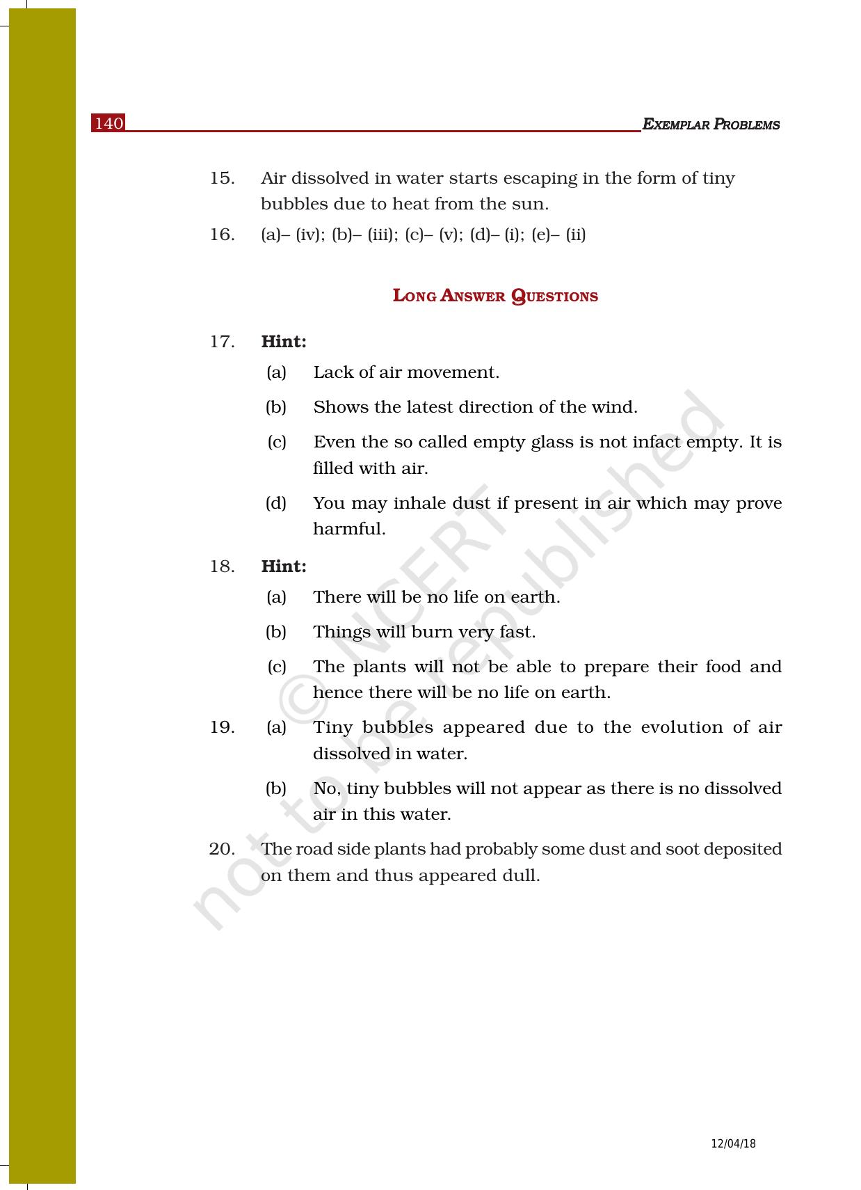 NCERT Exemplar Class 6: Science - Answers - Page 38