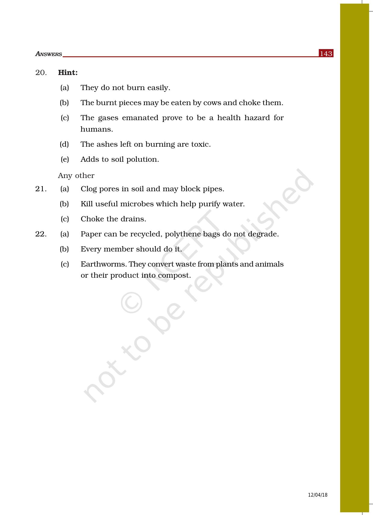 NCERT Exemplar Class 6: Science - Answers - Page 41