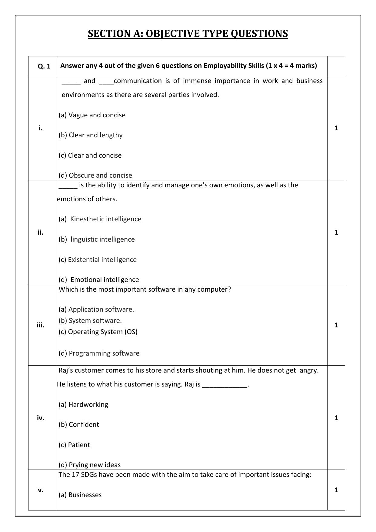 CBSE Class 10 (Skill Education) Apparel 2024 Sample Paper - Page 3