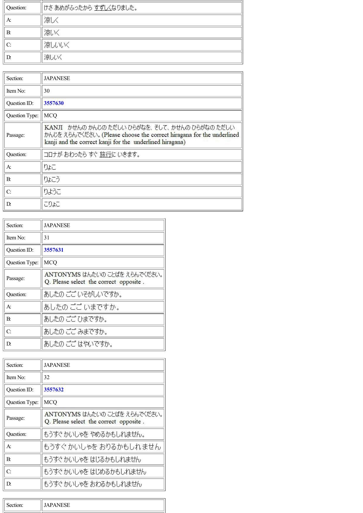 CUET 2022 Question Paper of Japanese - Page 17