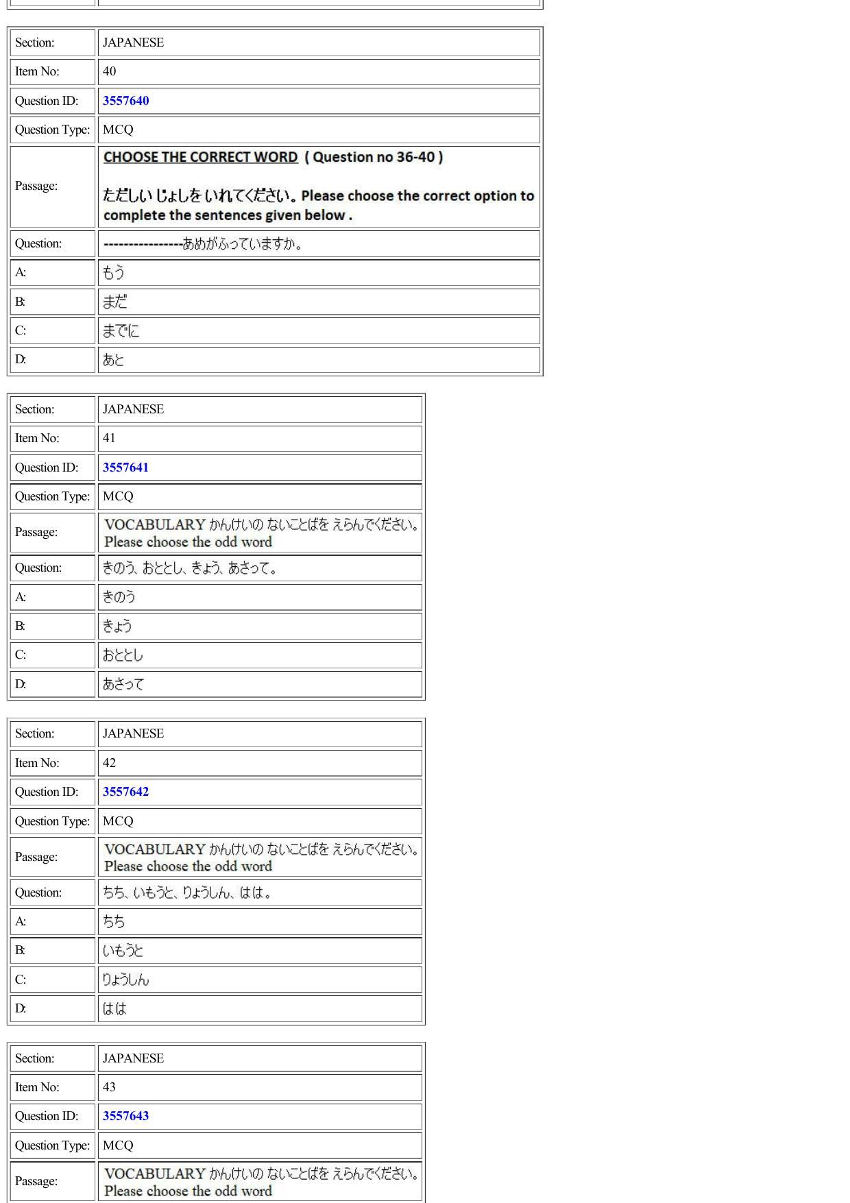 CUET 2022 Question Paper of Japanese - Page 20