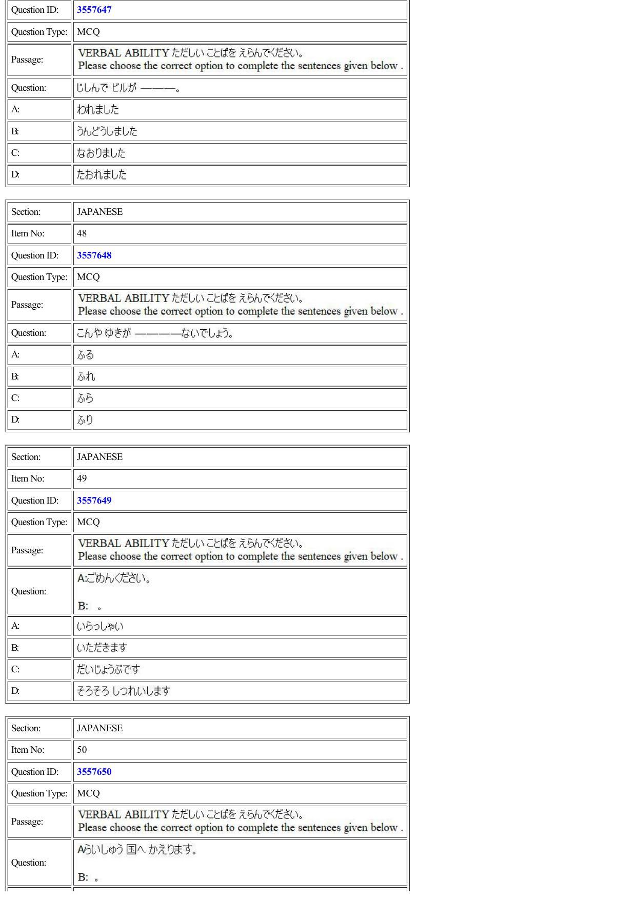 CUET 2022 Question Paper of Japanese - Page 22