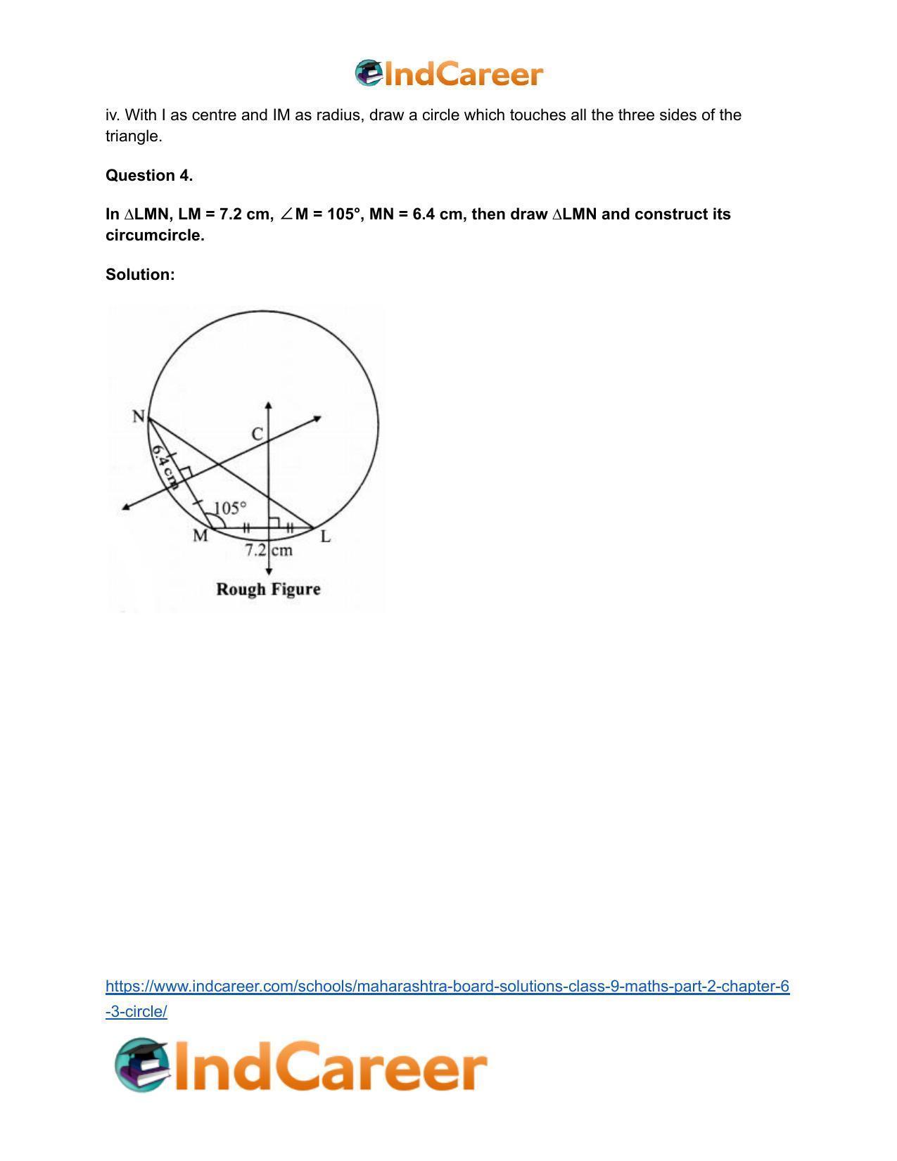 Maharashtra Board Solutions Class 9-Maths (Part 2): Chapter 6.3- Circle - Page 7