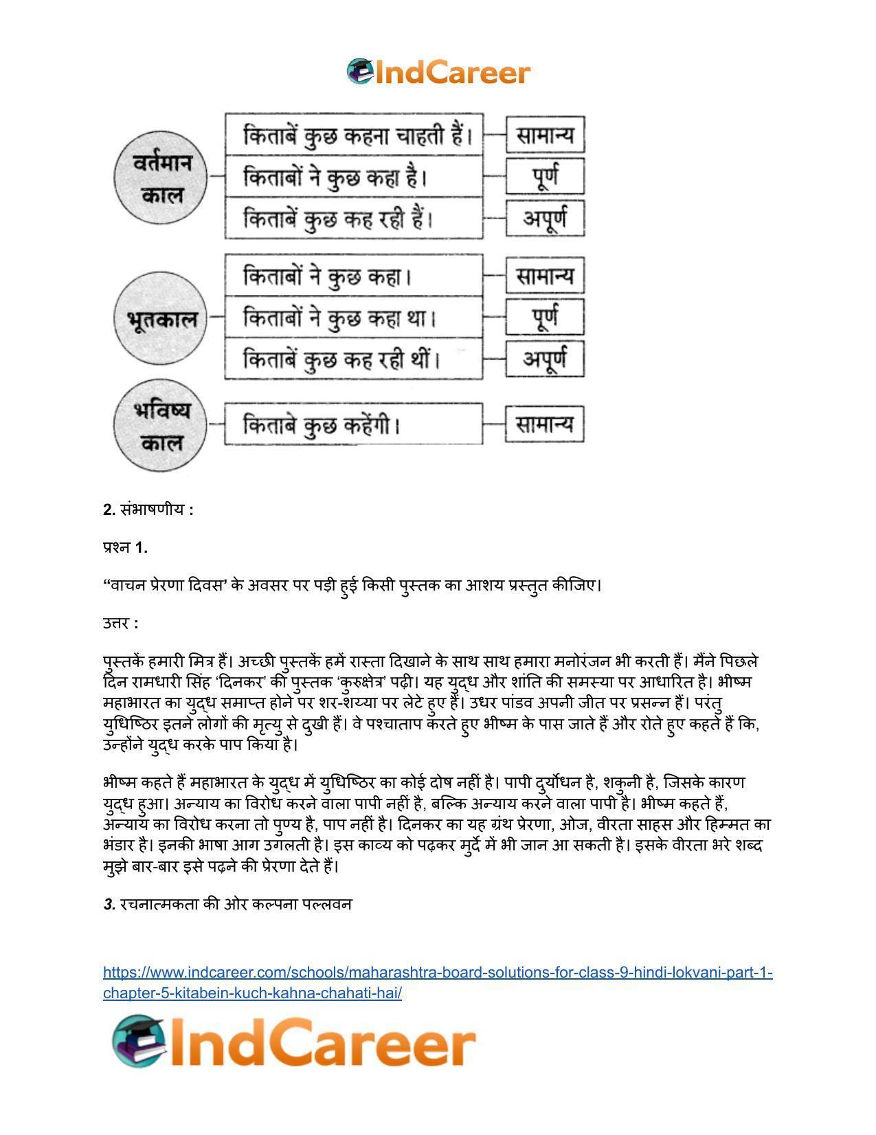 Maharashtra Board Solutions for Class 9- Hindi Lokvani (Part 1): Chapter 5- किताबें कुछ कहना चाहती हैं - Page 3