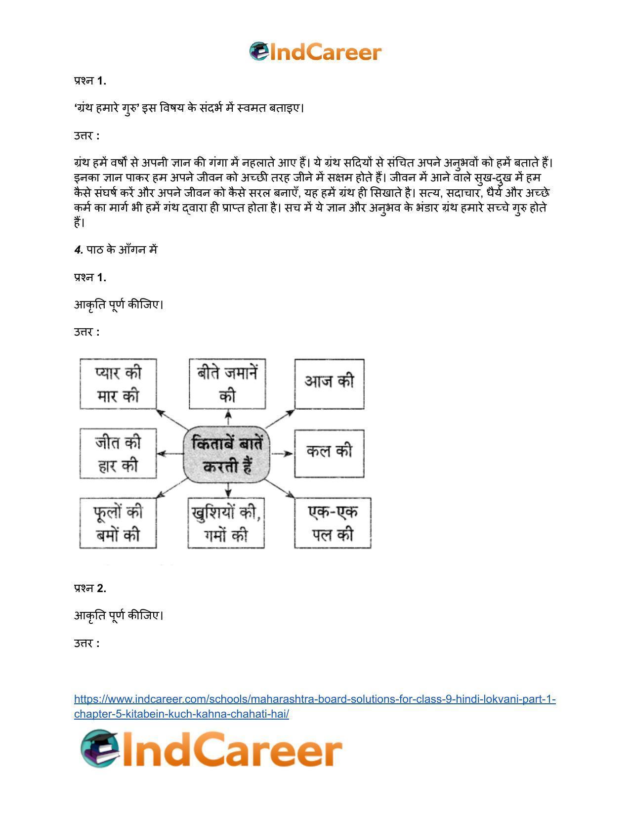 Maharashtra Board Solutions for Class 9- Hindi Lokvani (Part 1): Chapter 5- किताबें कुछ कहना चाहती हैं - Page 4