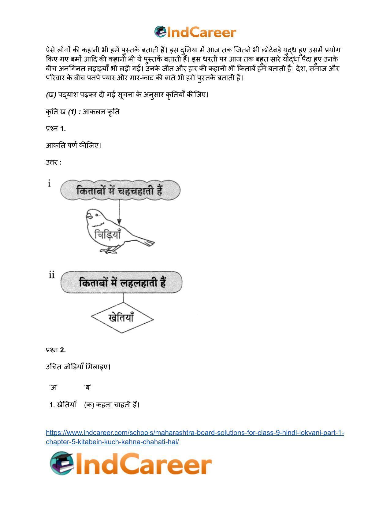 Maharashtra Board Solutions for Class 9- Hindi Lokvani (Part 1): Chapter 5- किताबें कुछ कहना चाहती हैं - Page 7