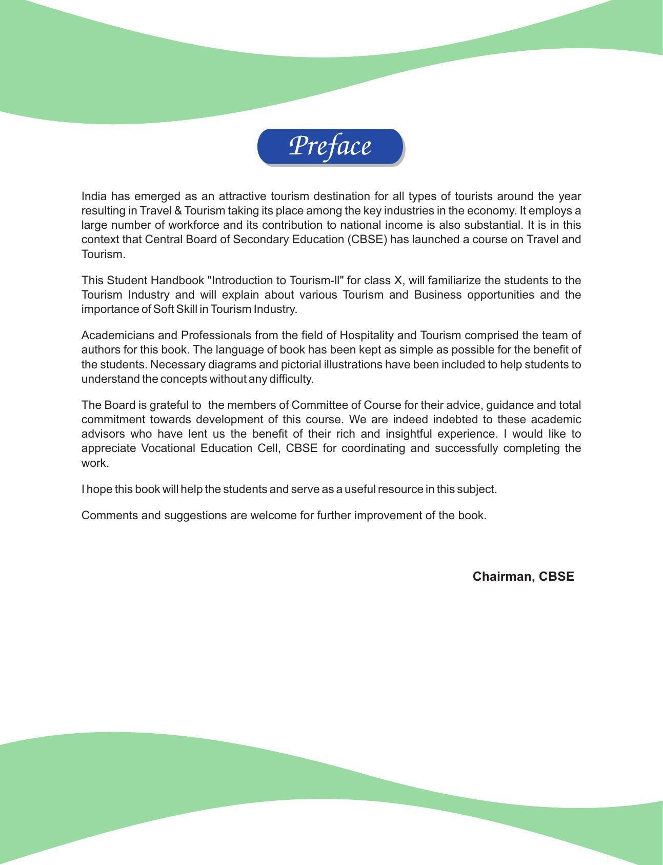 NCERT Class X Tourism (CBSE) Book - Page 7