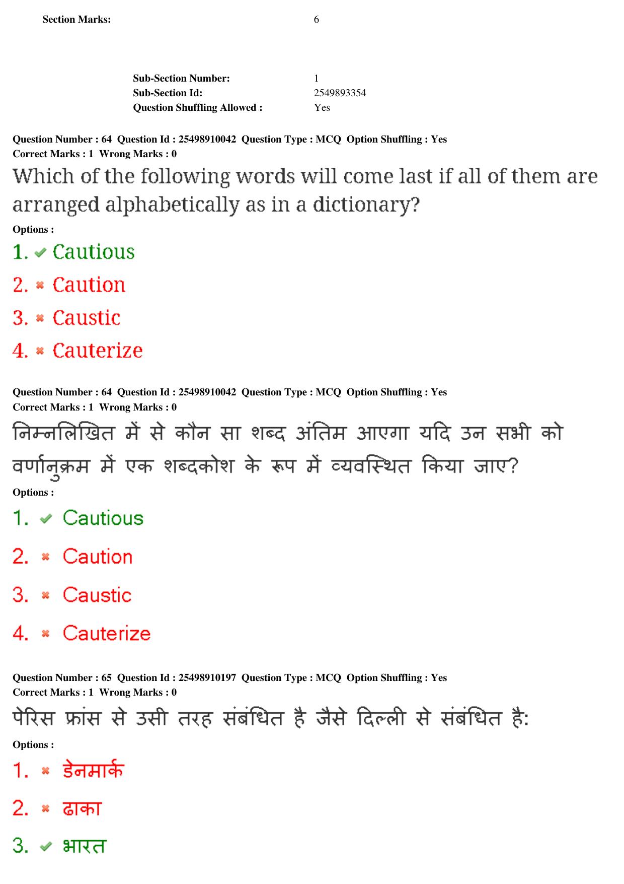 MP CPCT 23rd Feb 2020 Question Paper Shift 1 - Page 49